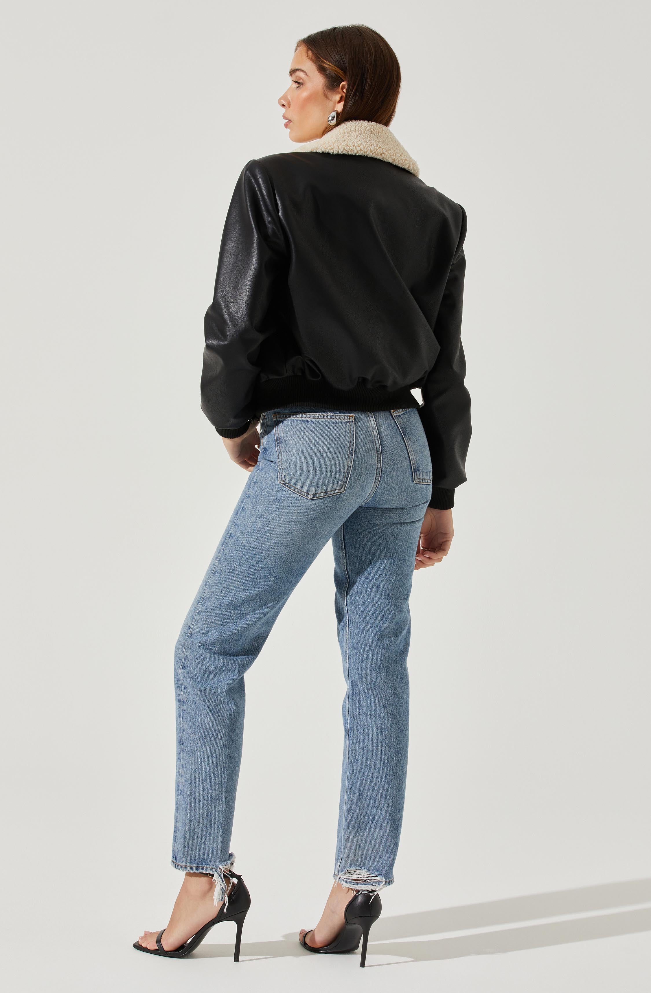 Trudy Faux Leather Jacket-Aljck