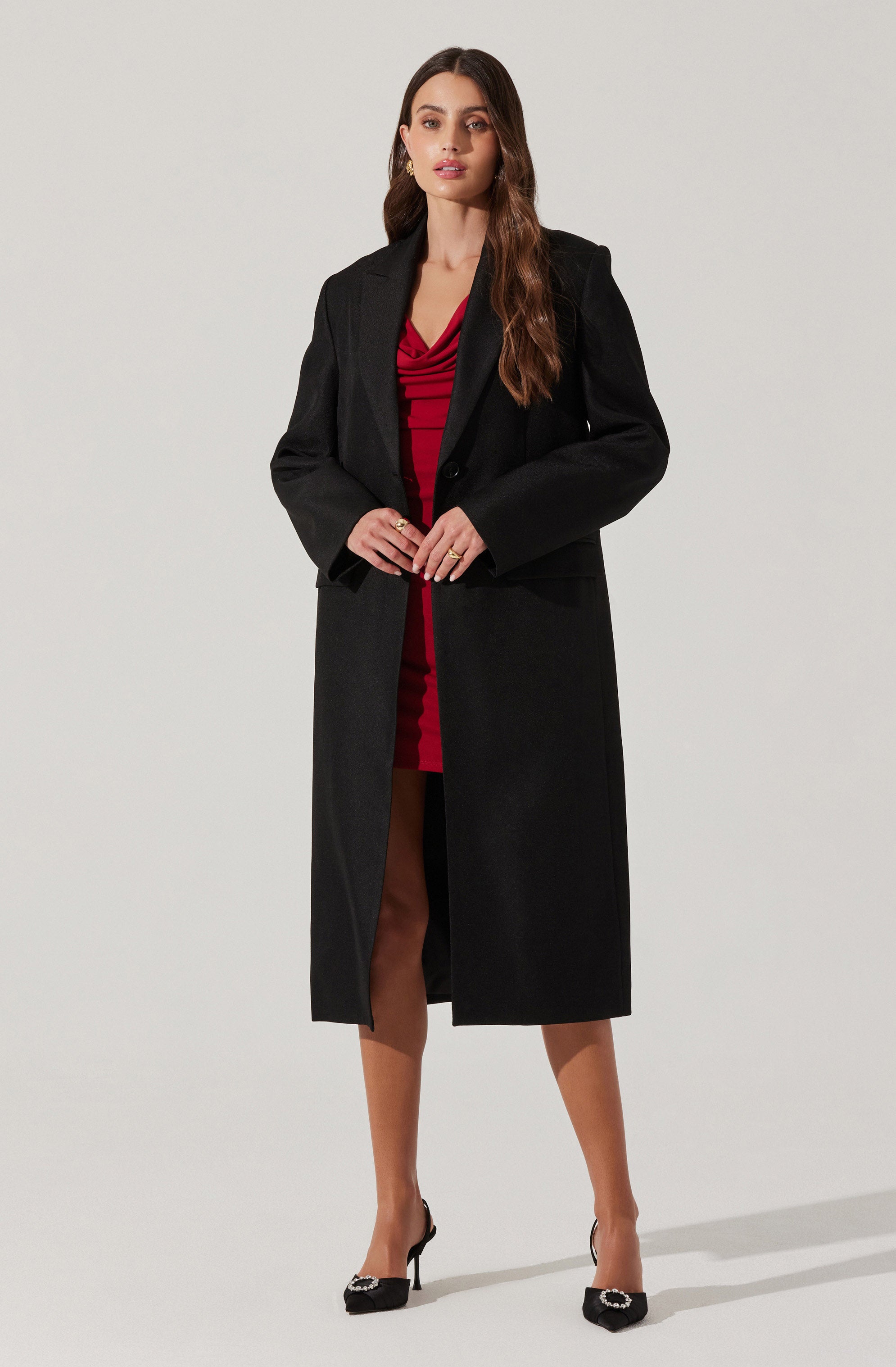 Brylee Longline Single Breasted Coat-Aljck