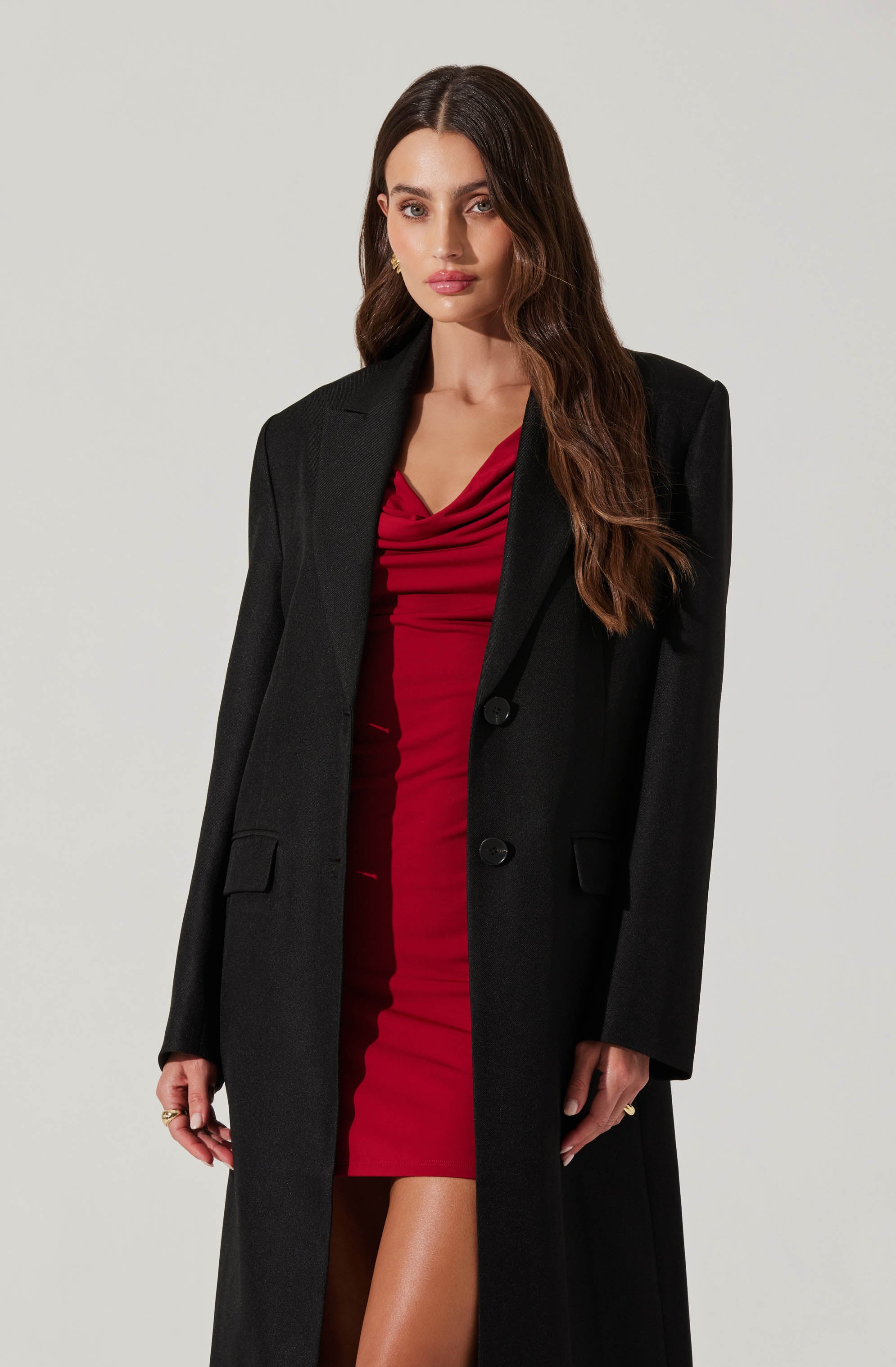 Brylee Longline Single Breasted Coat-Aljck