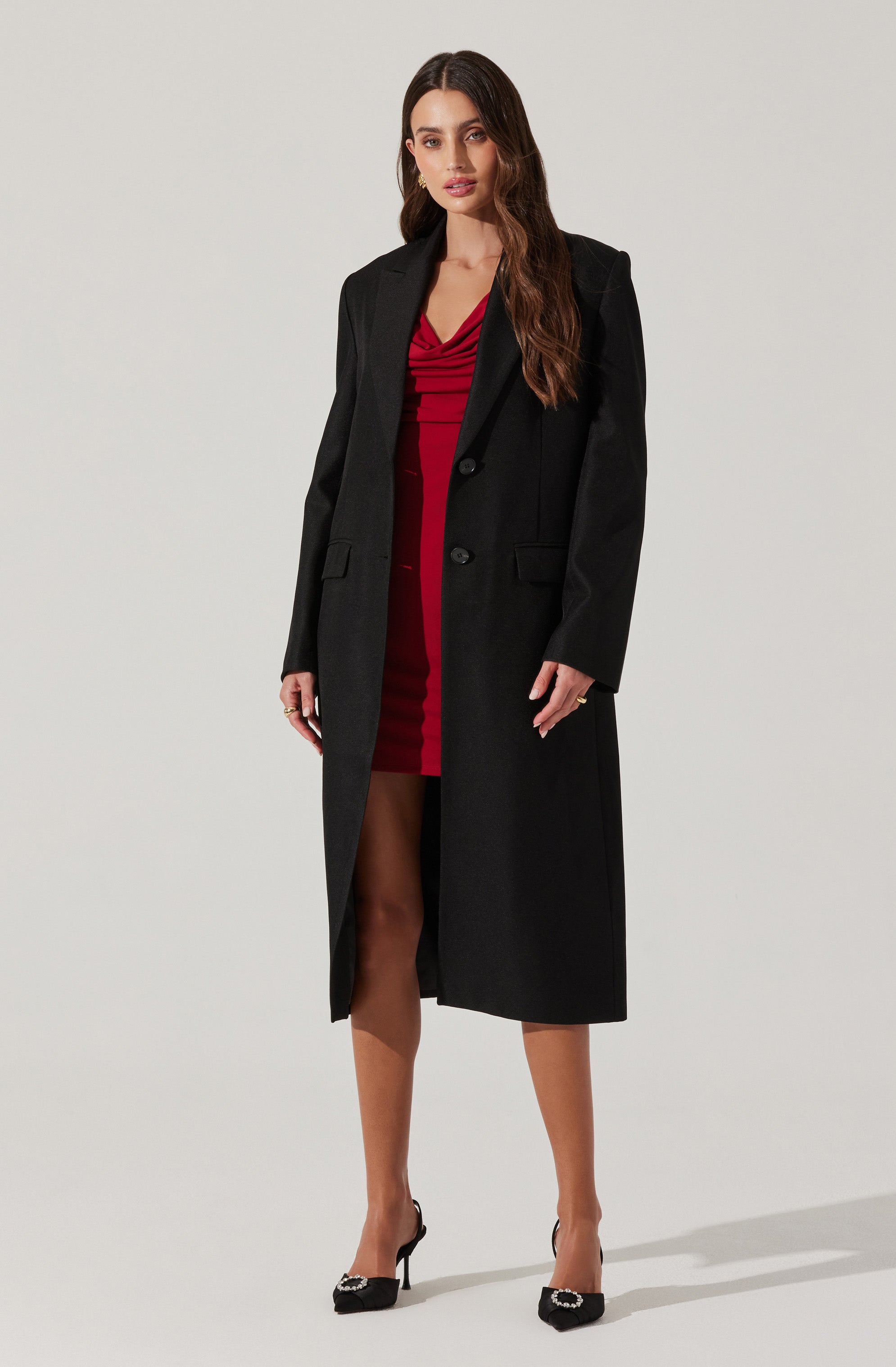 Brylee Longline Single Breasted Coat-Aljck