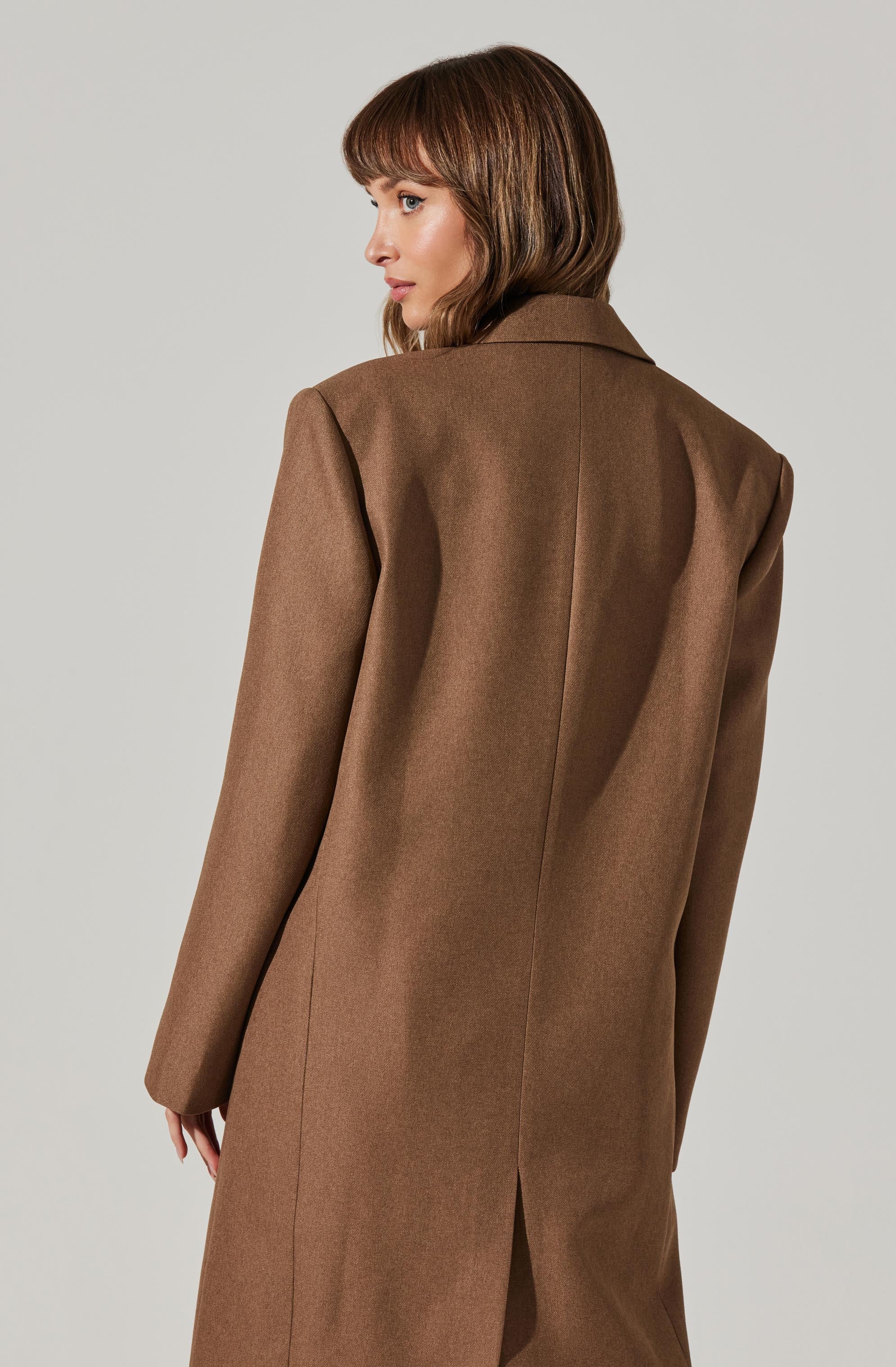 Brylee Longline Single Breasted Coat-Aljck