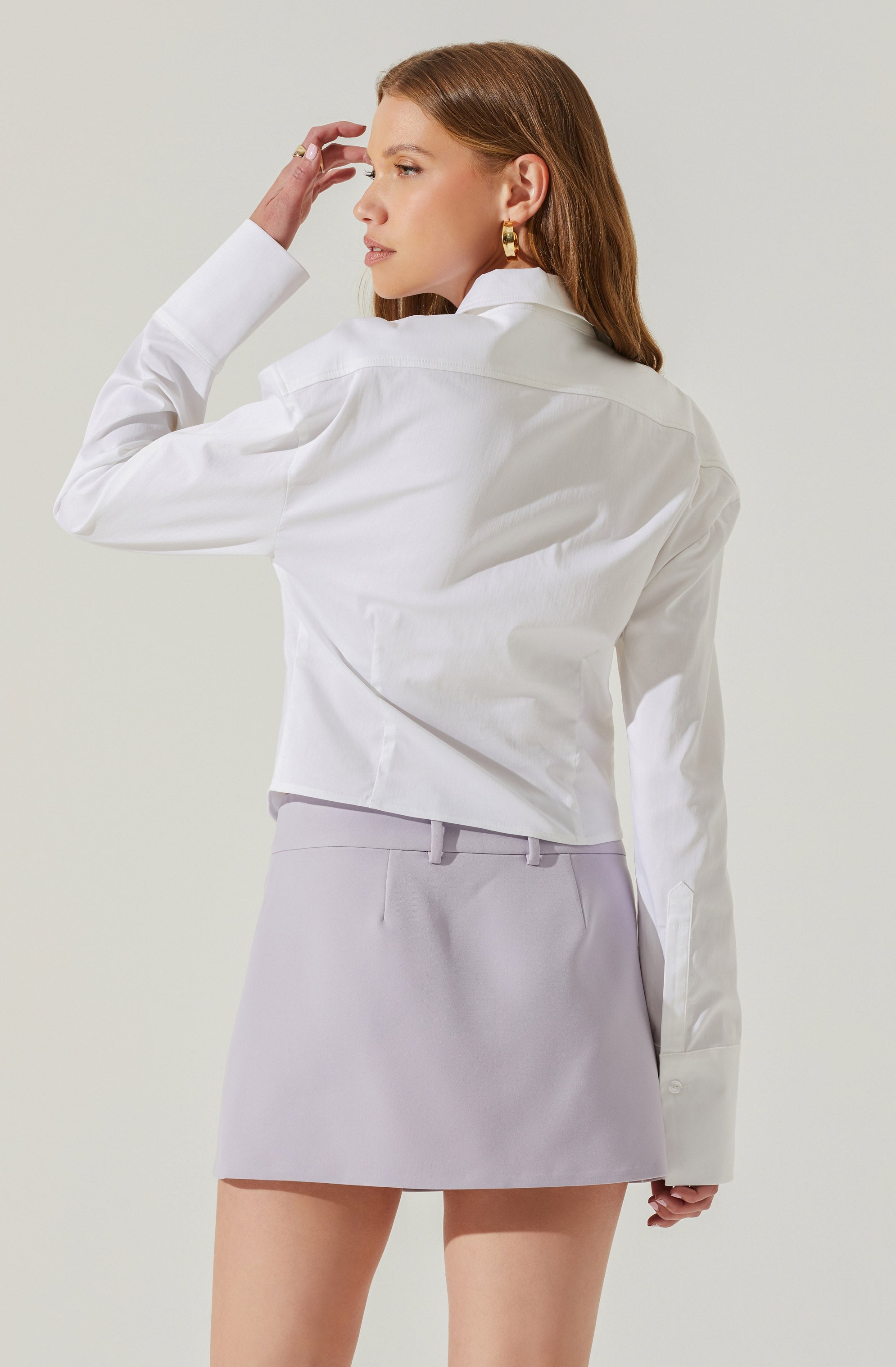 Serina Long Sleeve Button Up Top-Aljck