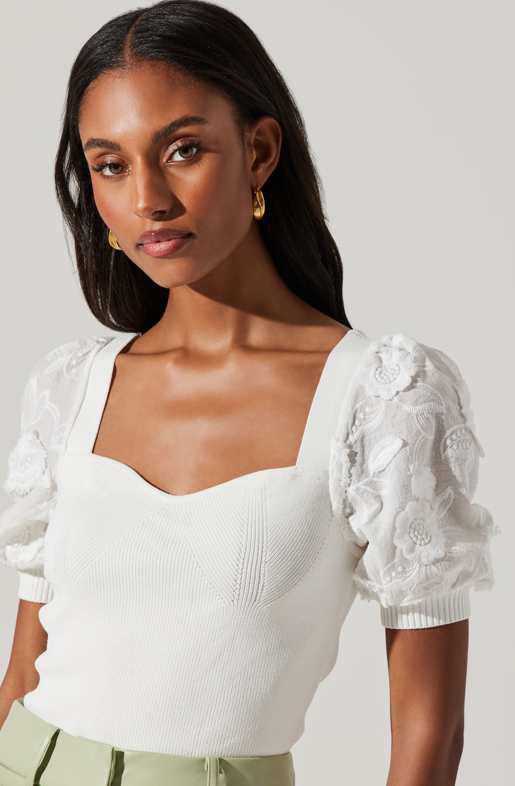 Charis Puff Sleeve Sweater-Aljck