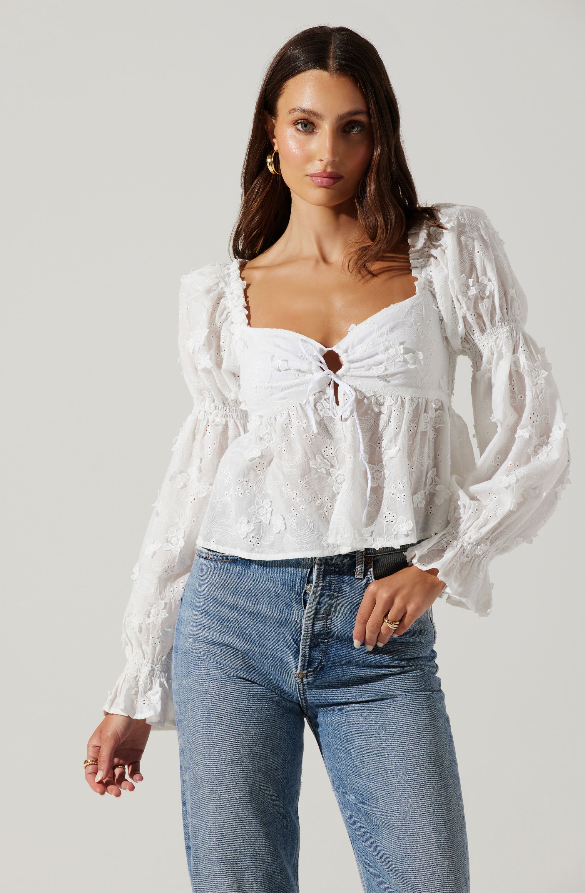 Barstow Puff Sleeve Top-Aljck