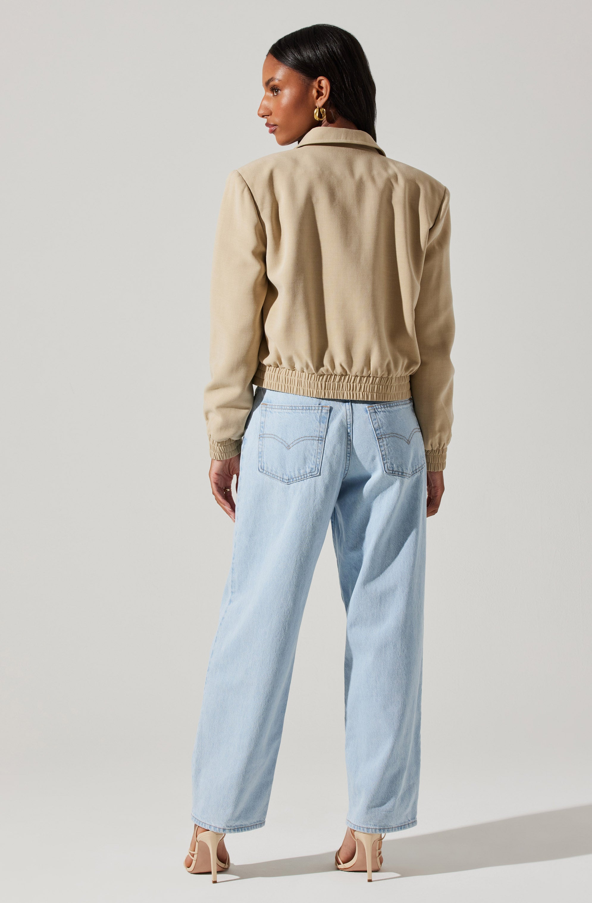 Reid Collared Bomber Jacket-Aljck