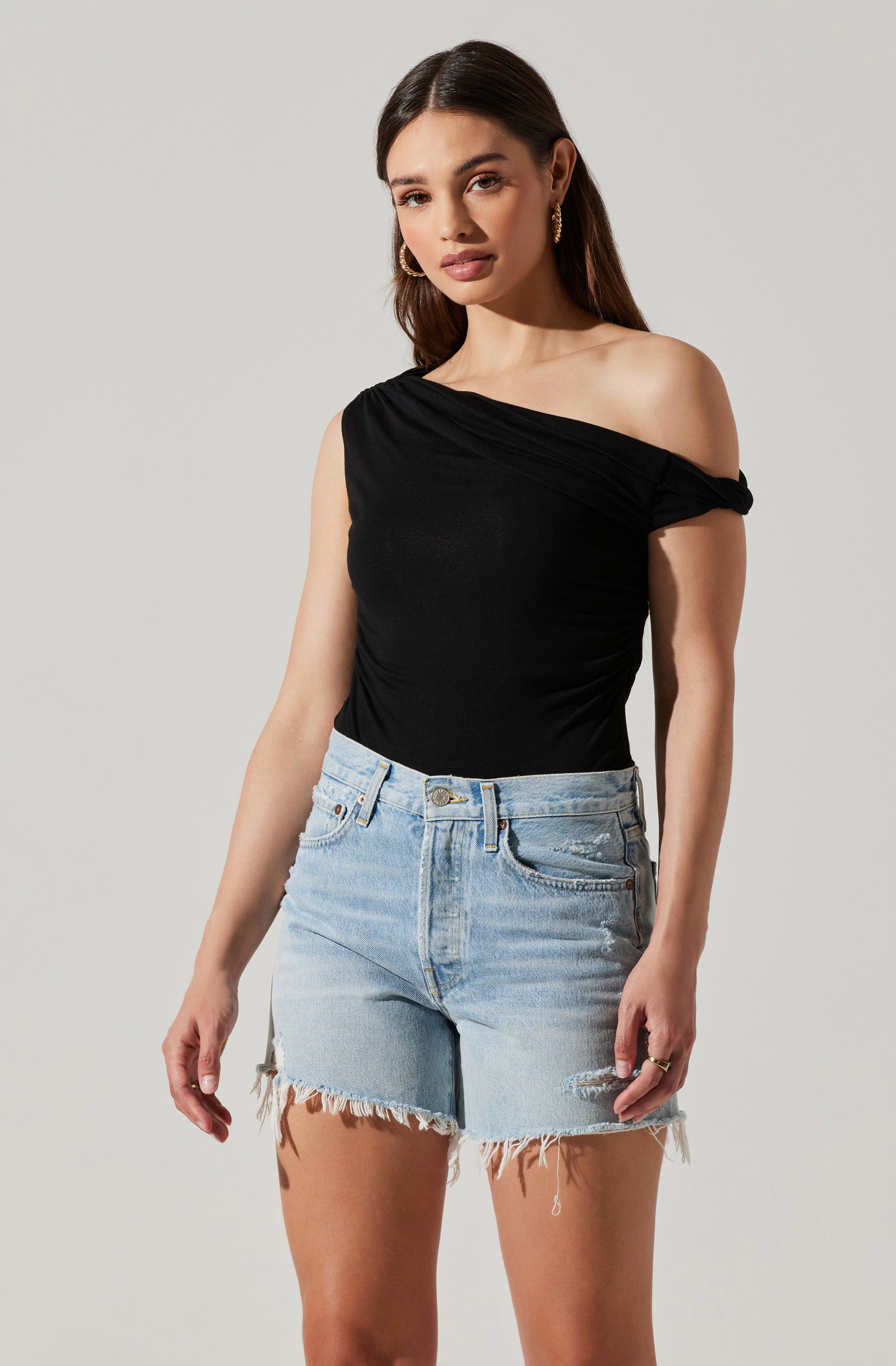 Fiora Asymmetrical Bodysuit-Aljck