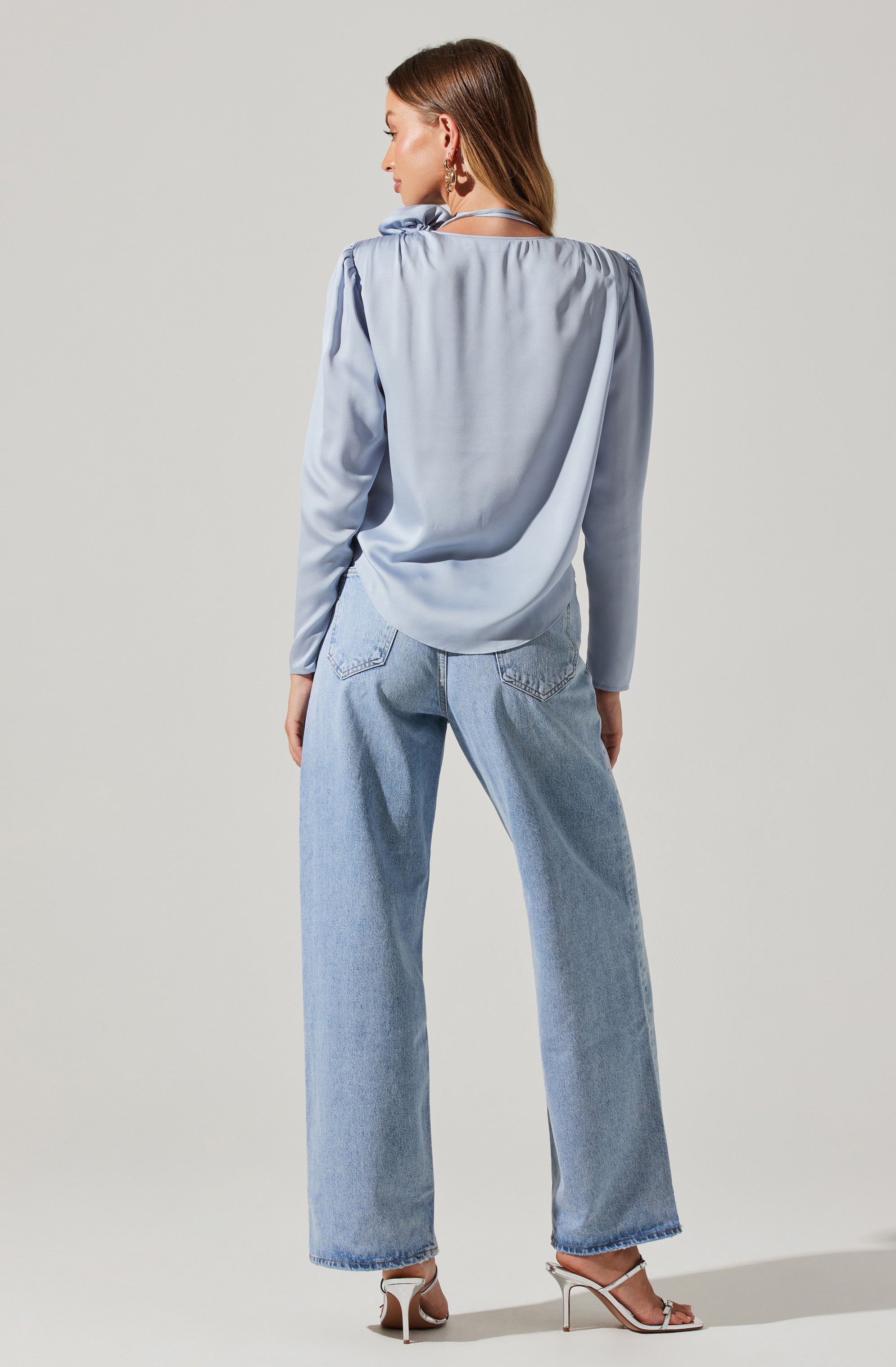 Lovisa Satin Long Sleeve Corsage Top-Aljck