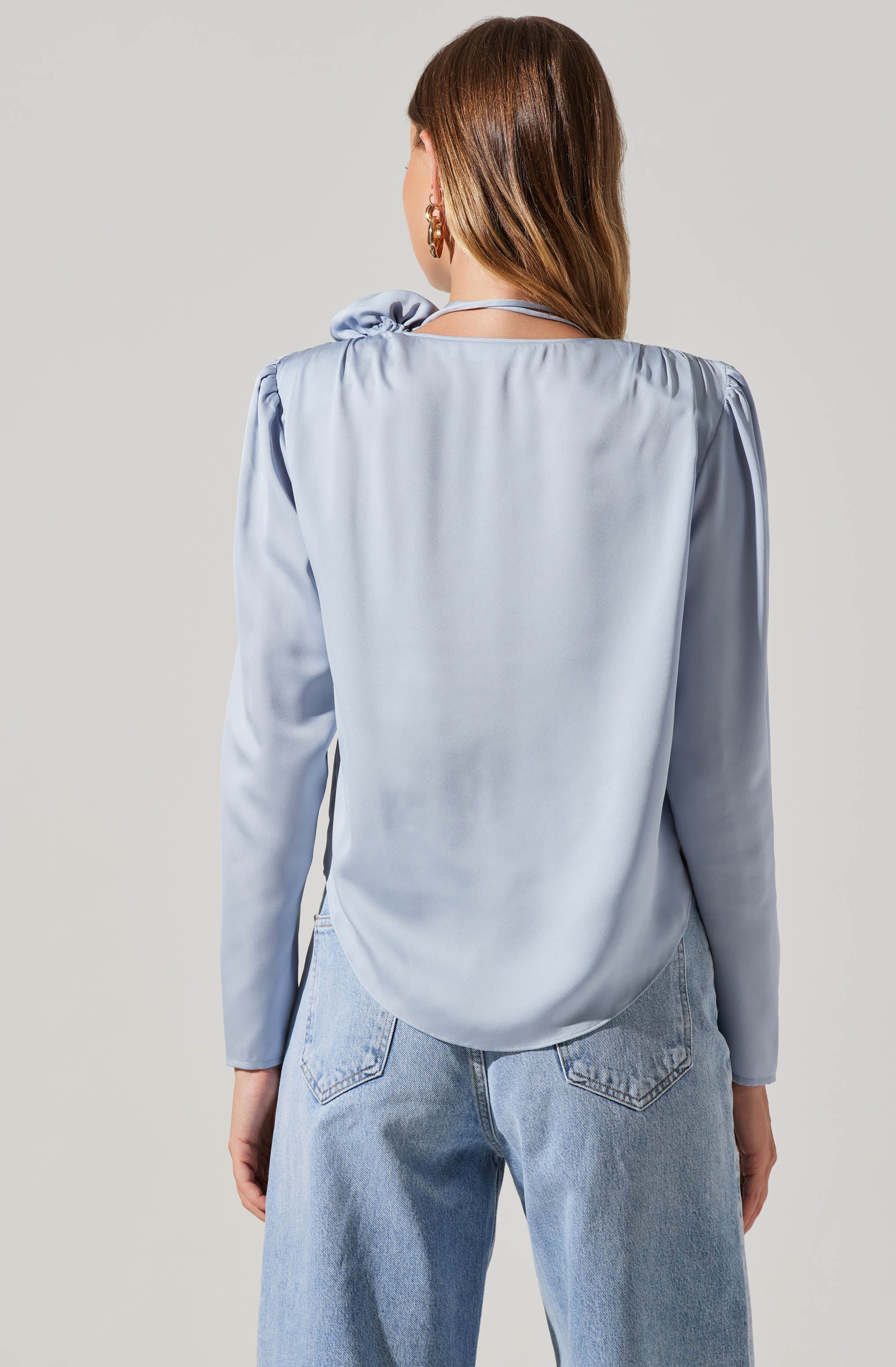 Lovisa Satin Long Sleeve Corsage Top-Aljck