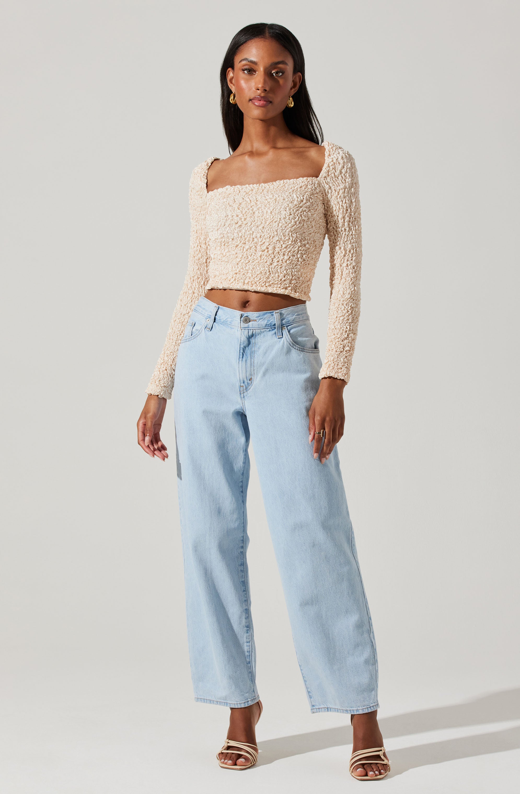 Sorrel Cropped Long Sleeve Top-Aljck