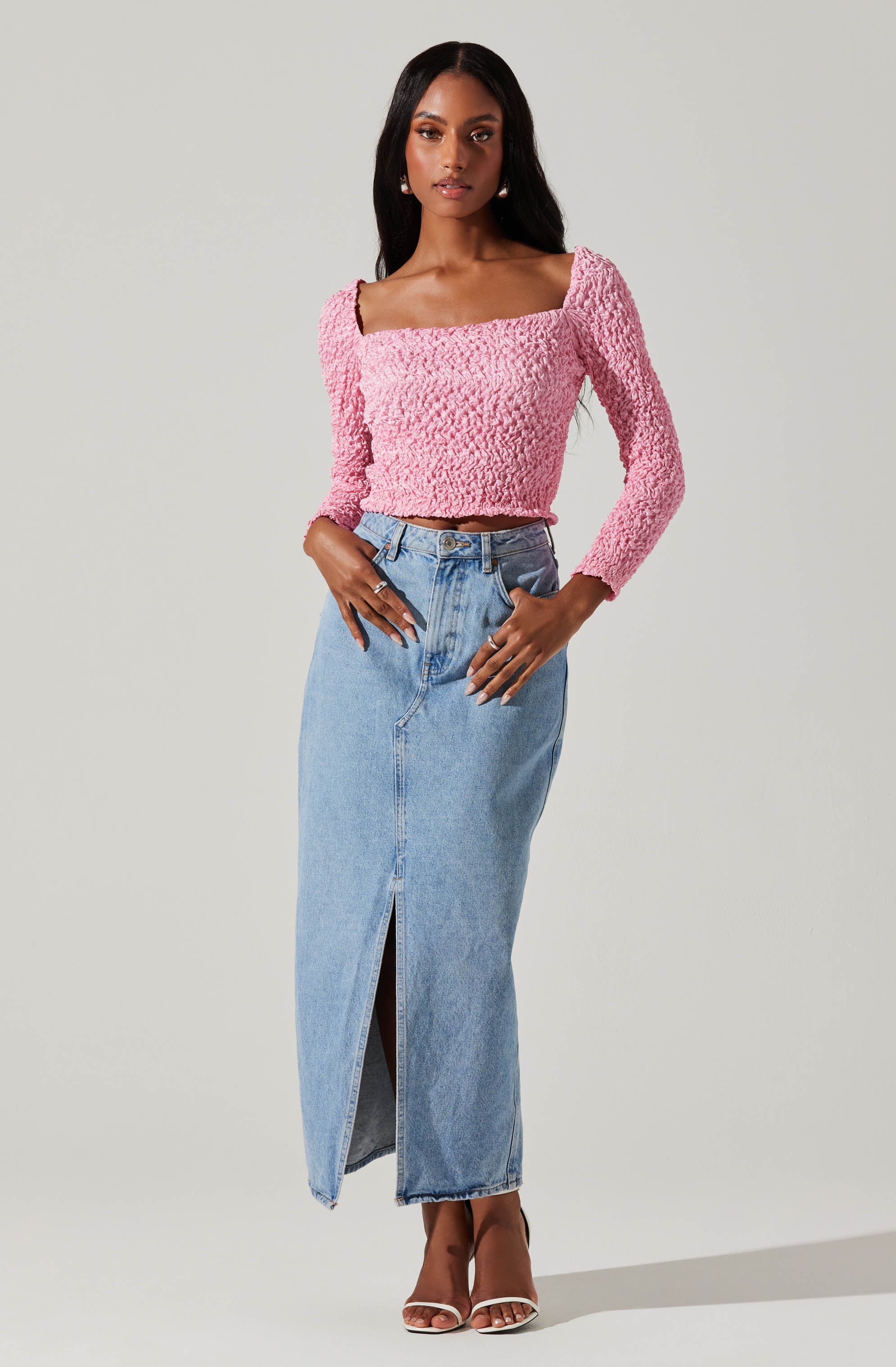 Sorrel Cropped Long Sleeve Top-Aljck
