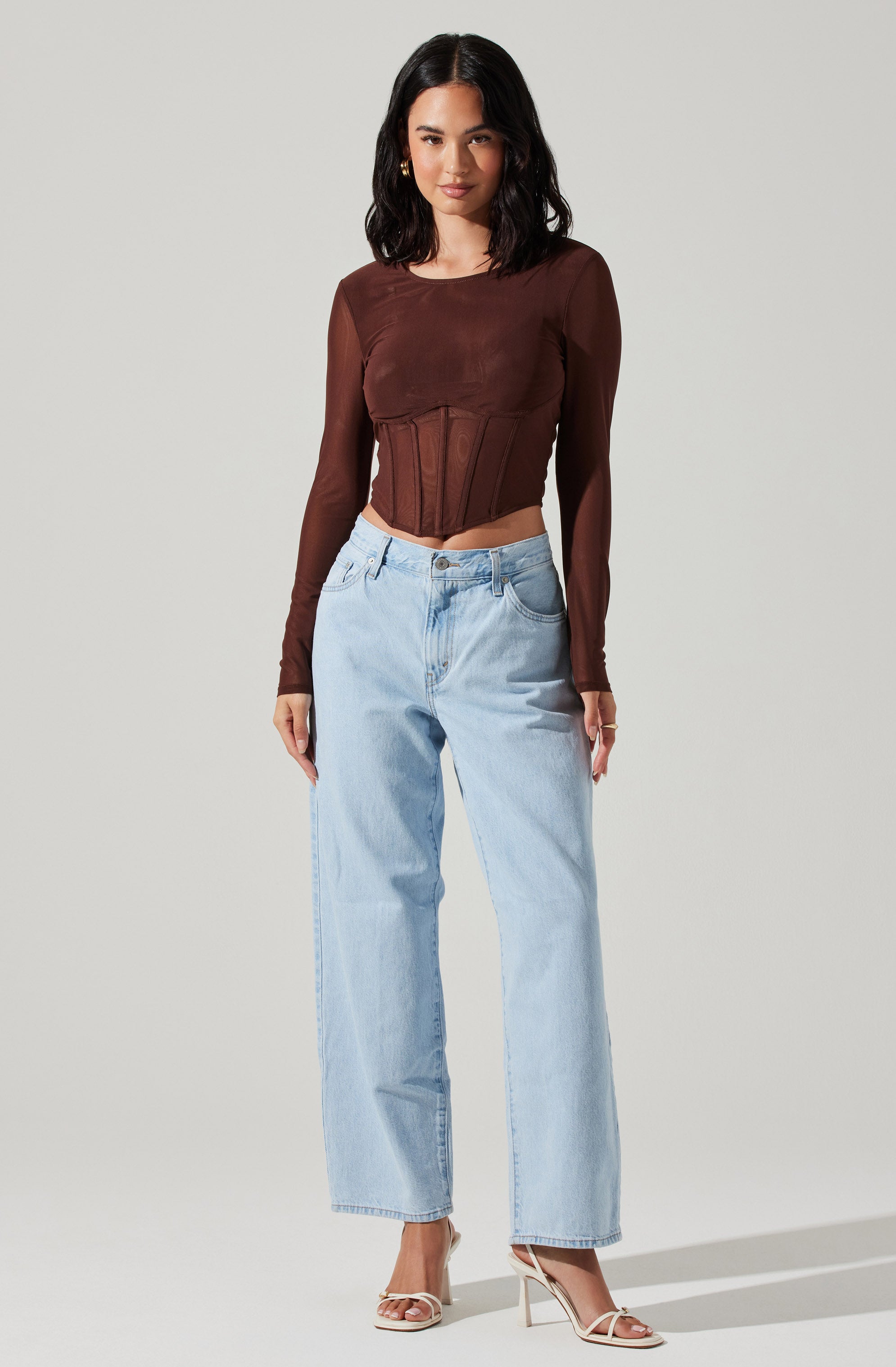 Kezia Corset Long Sleeve Top-Aljck