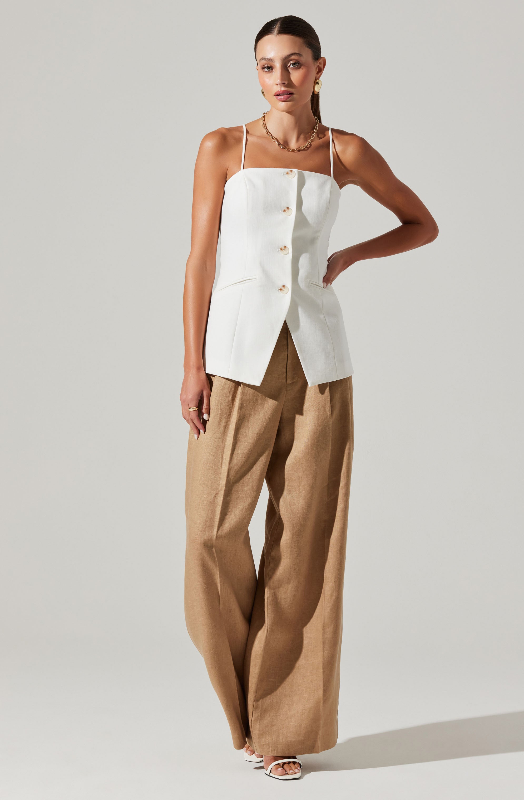 Nori Button Front Top-Aljck