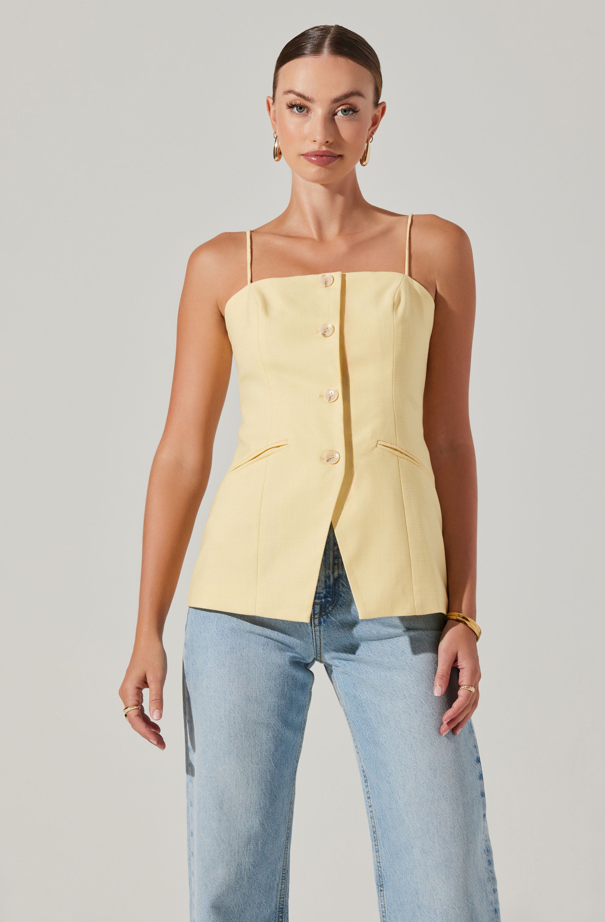 Nori Button Front Top-Aljck