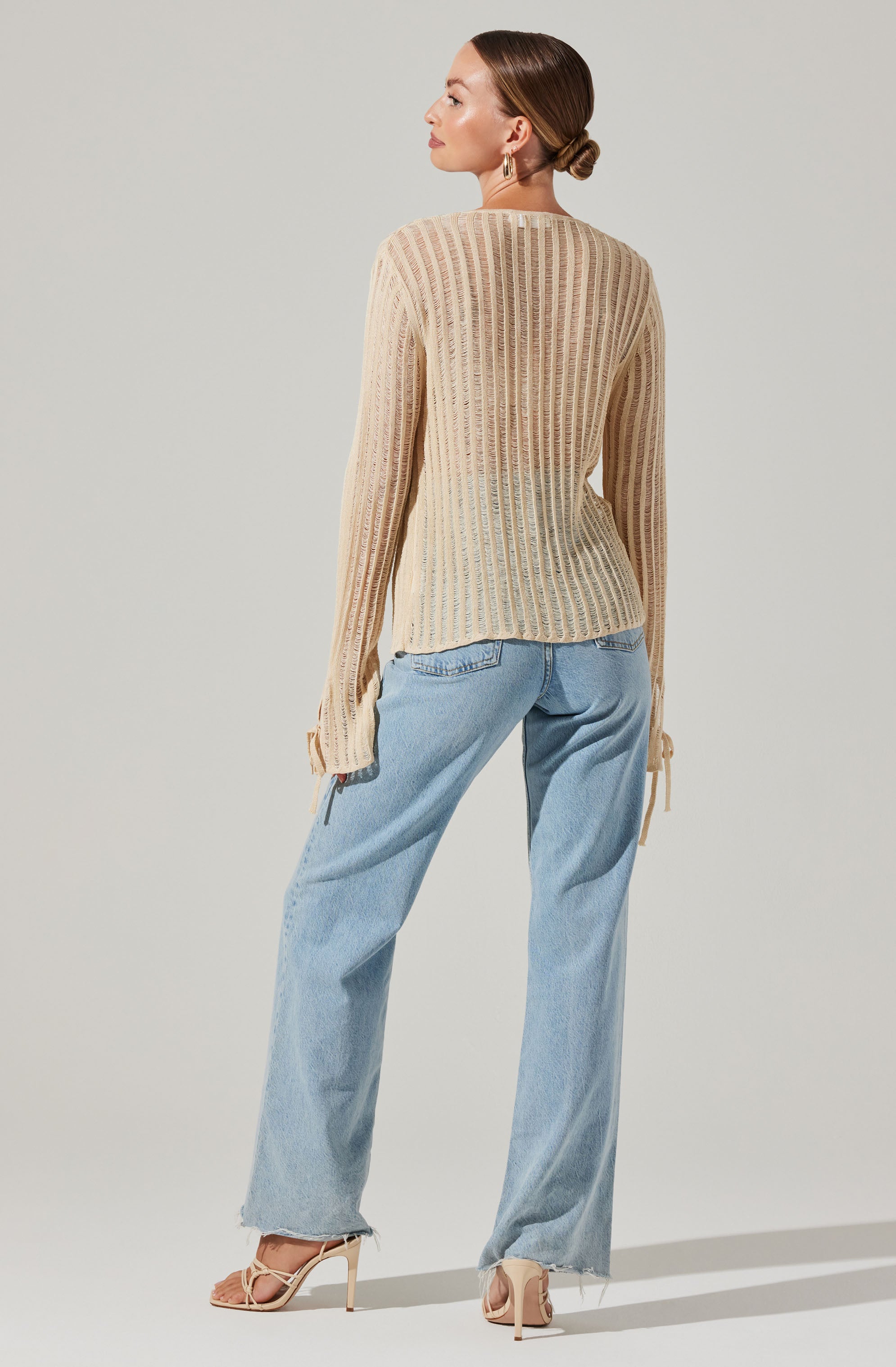 Sagari Tie Front Sweater-Aljck