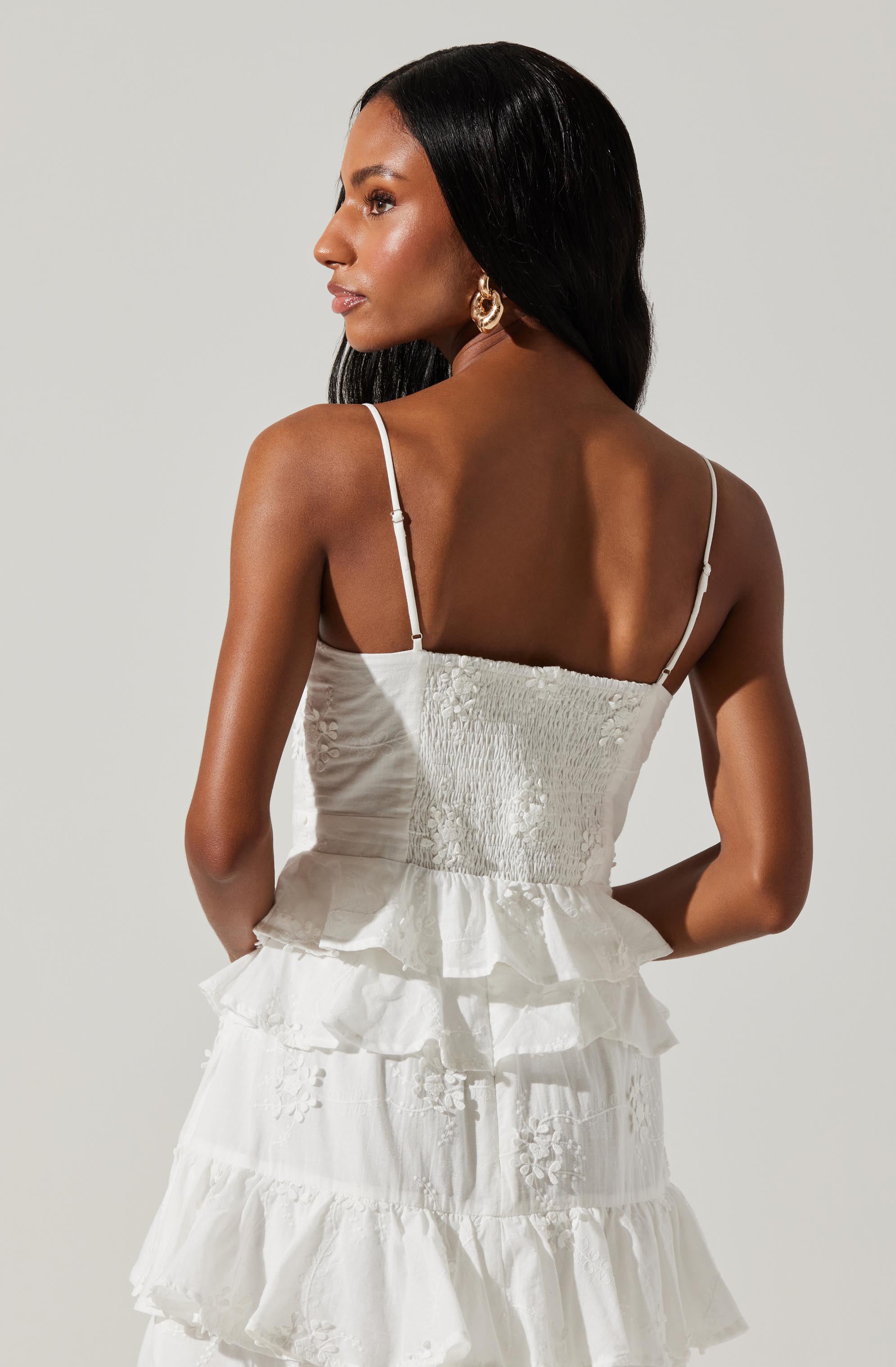 Elfie Eyelet Embroidered Top-Aljck