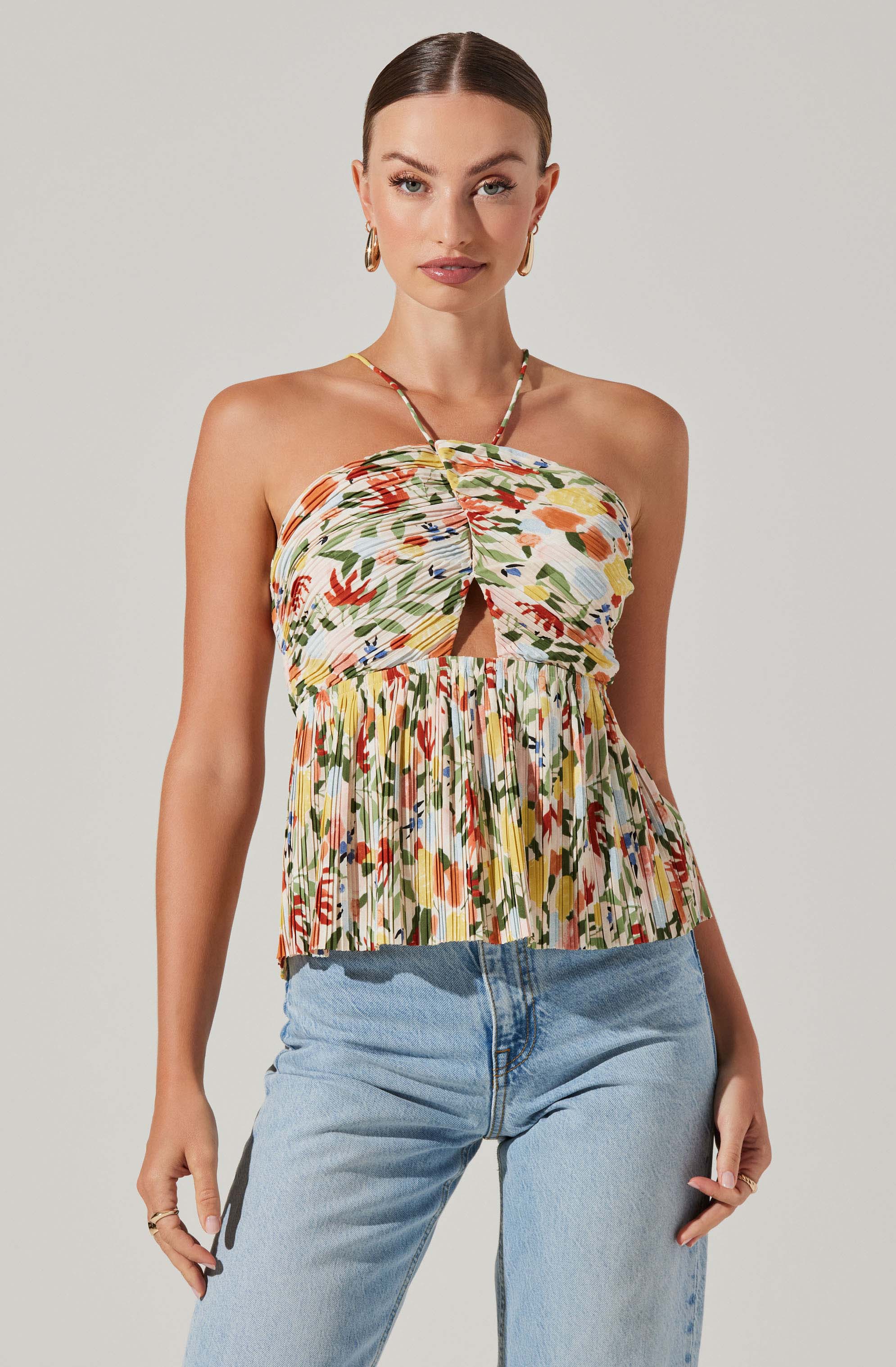 Tamaryn Halter Tie Neck Top-Aljck