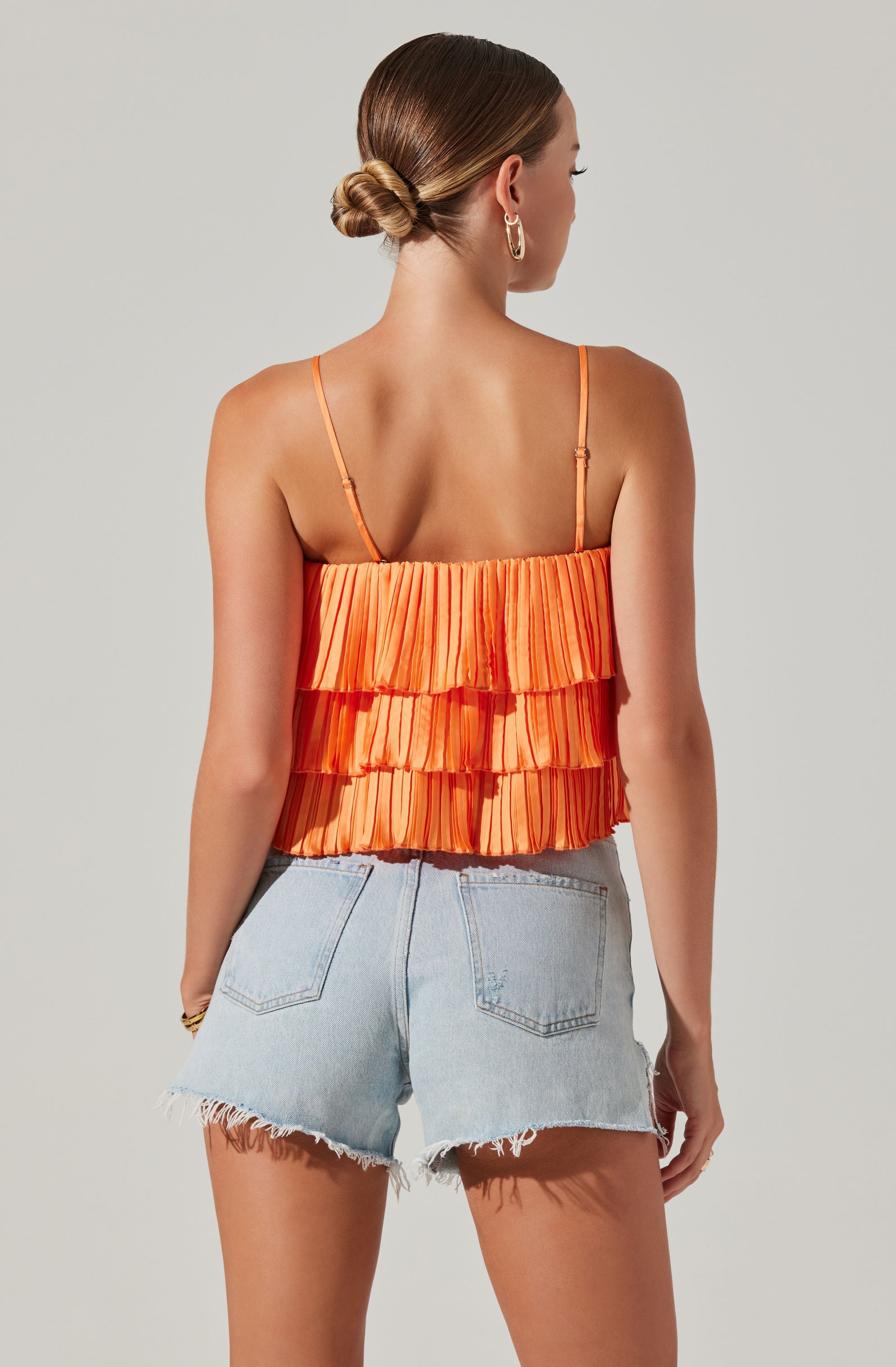 Calita Pleated Tier Sleeveless Top-Aljck