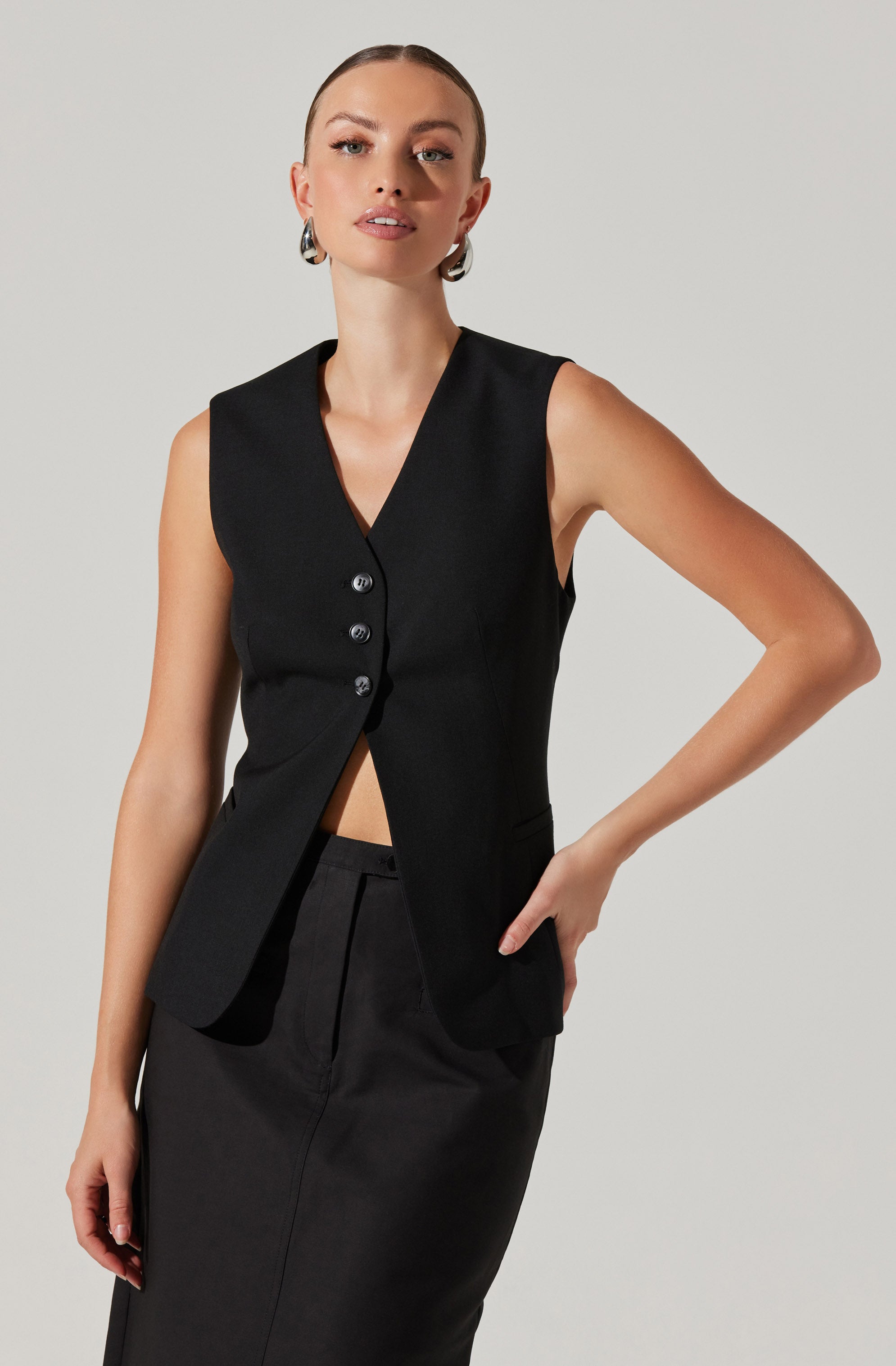 Delphia Longline Vest-Aljck