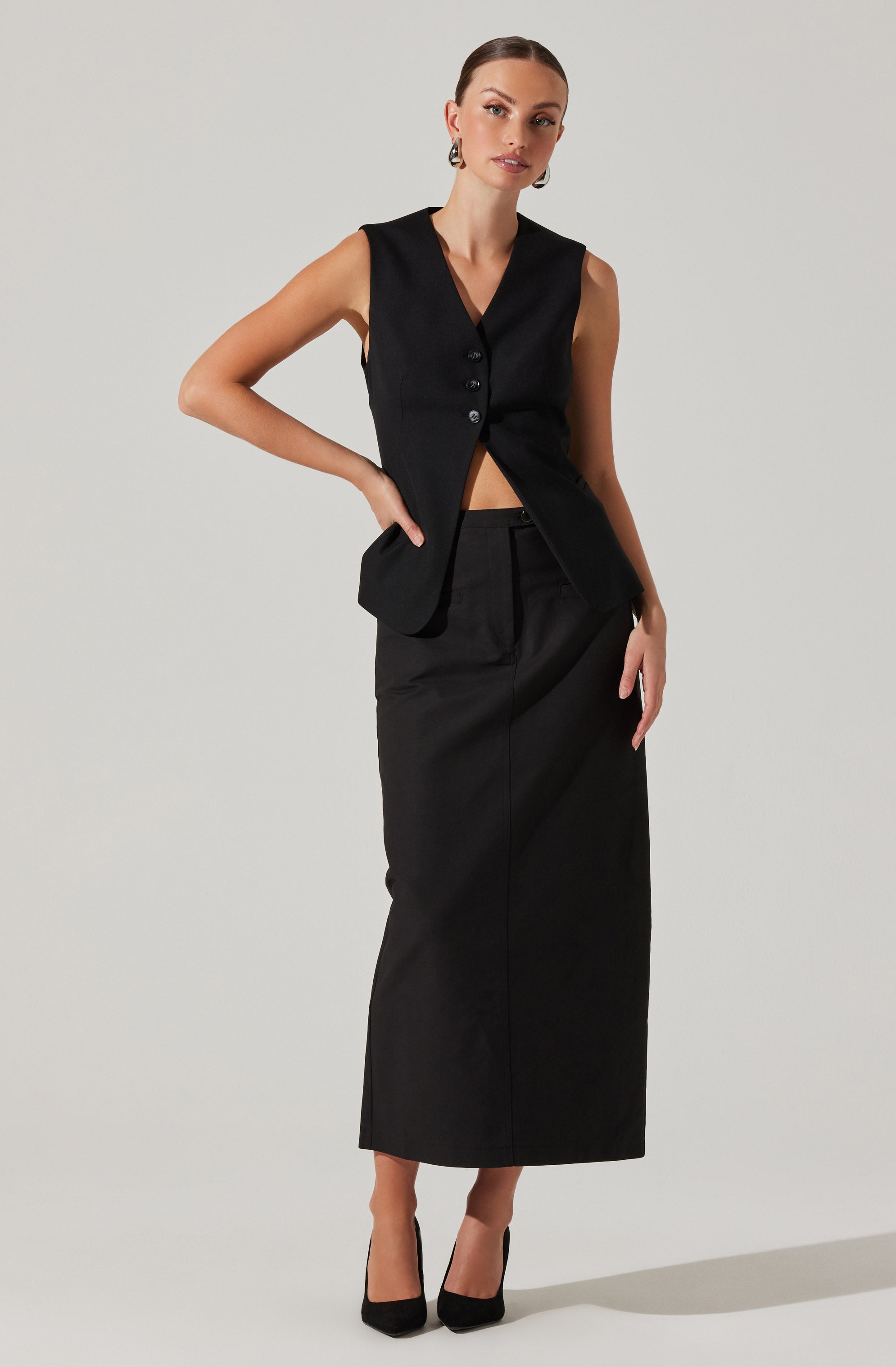 Delphia Longline Vest-Aljck