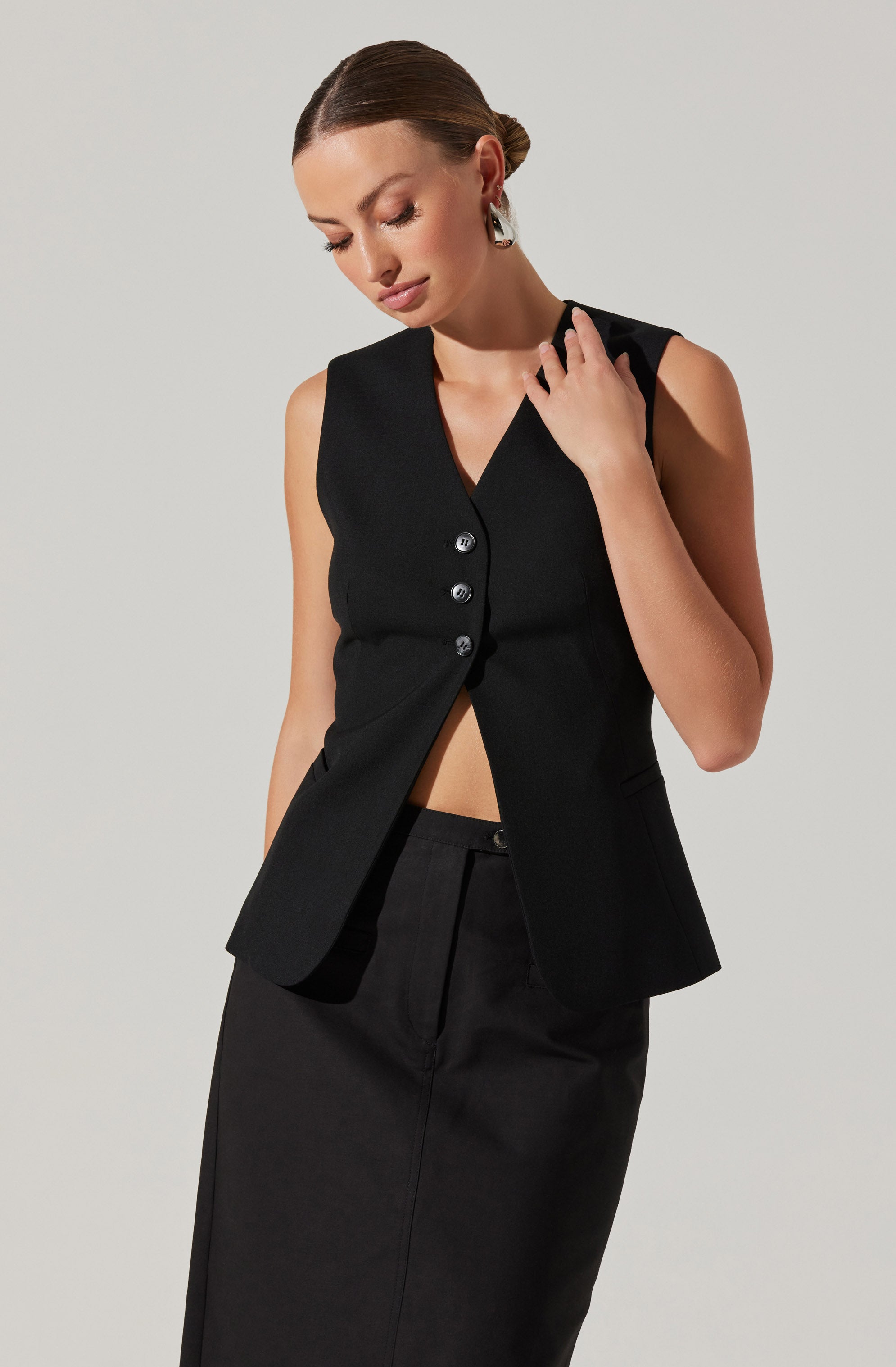 Delphia Longline Vest-Aljck