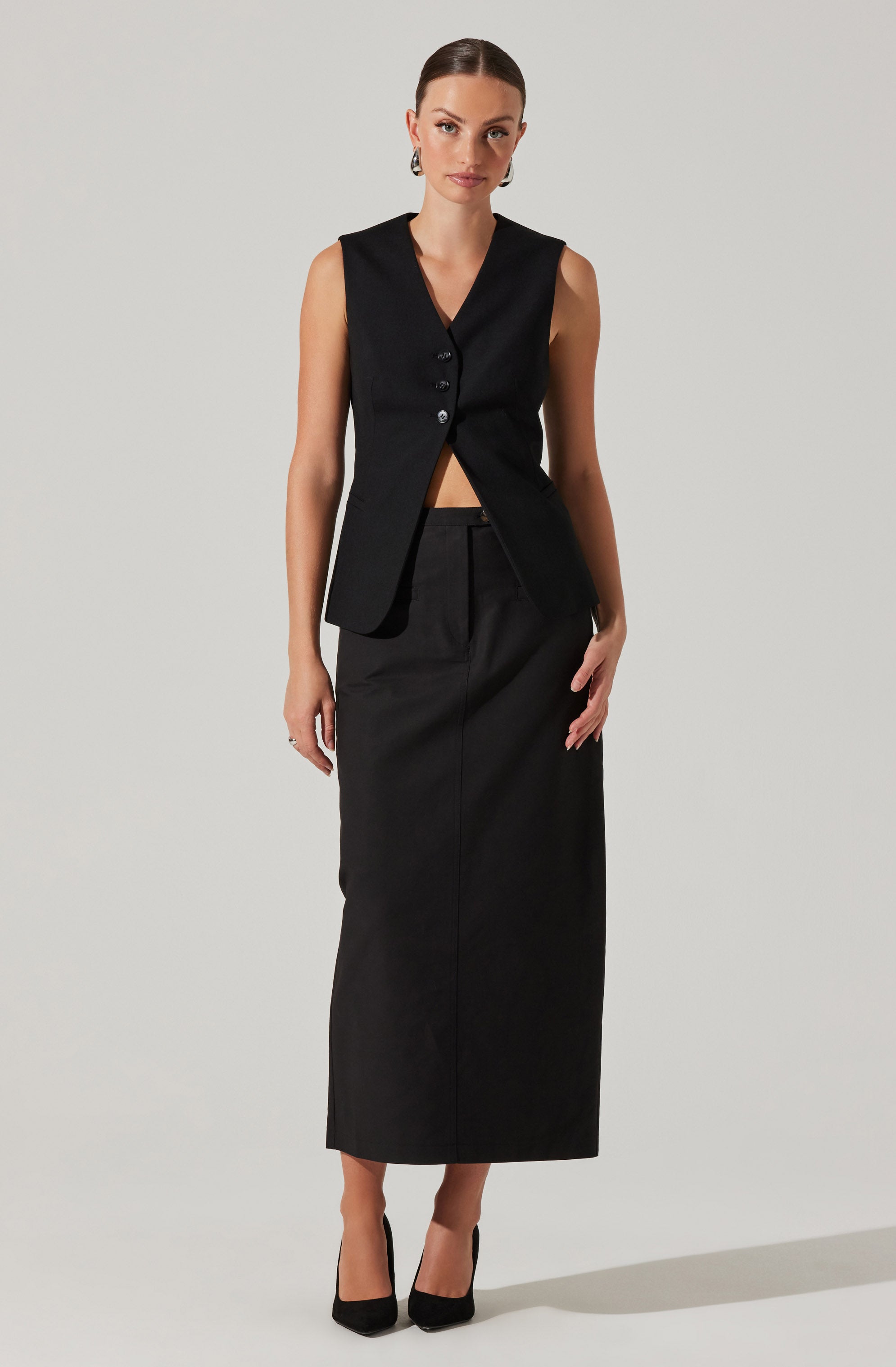 Delphia Longline Vest-Aljck