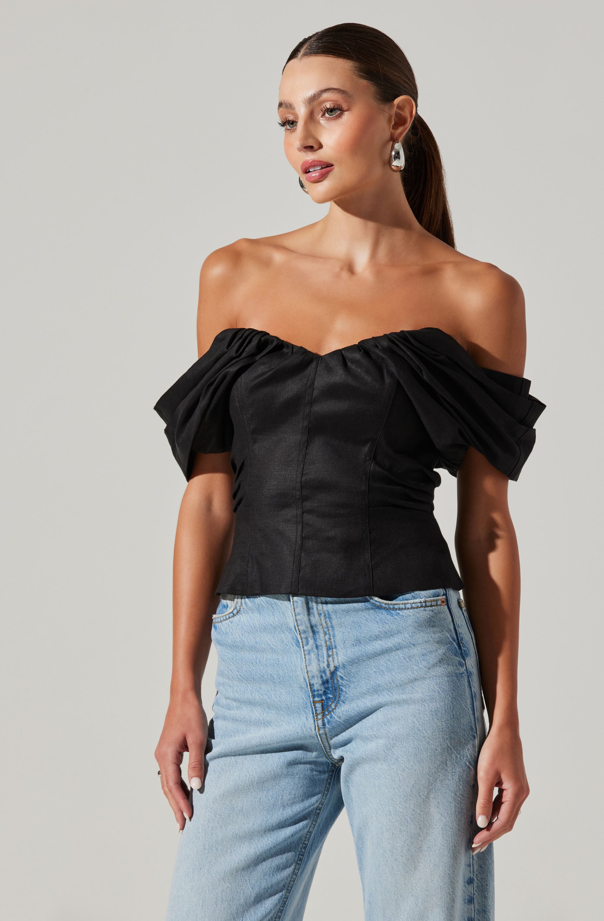 Raylin Off Shoulder Top-Aljck