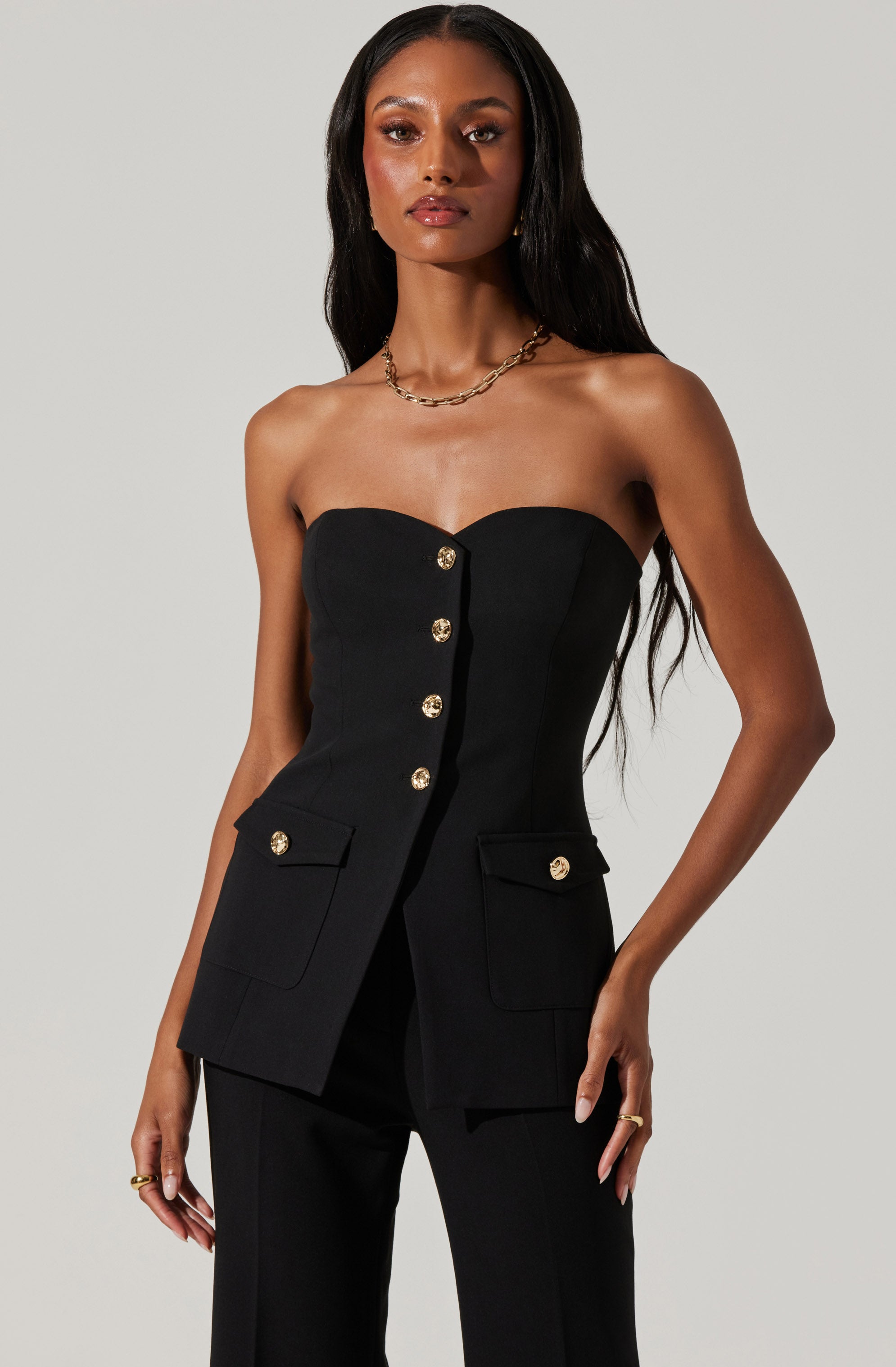 Milani Tailored Bustier Top-Aljck