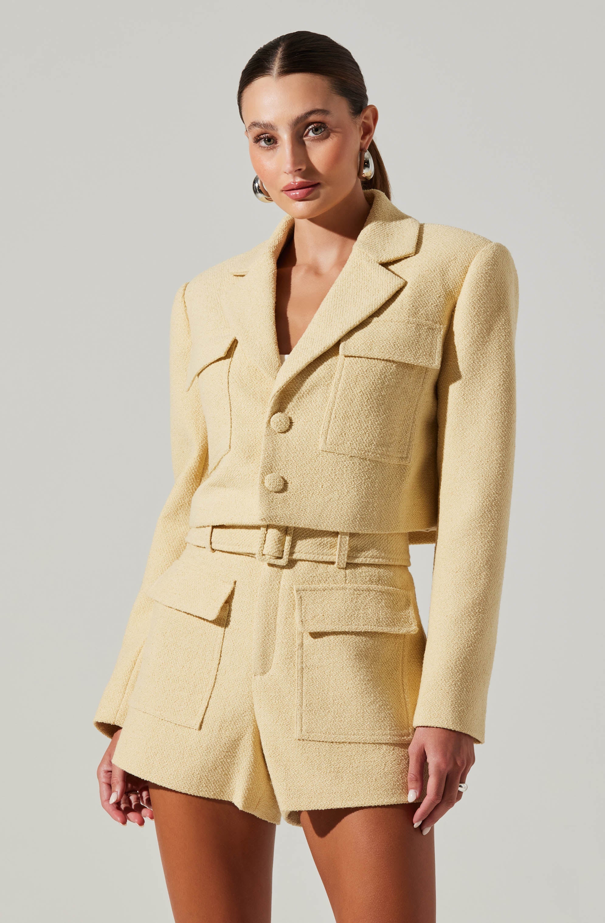 Emery Boucle Cropped Jacket-Aljck