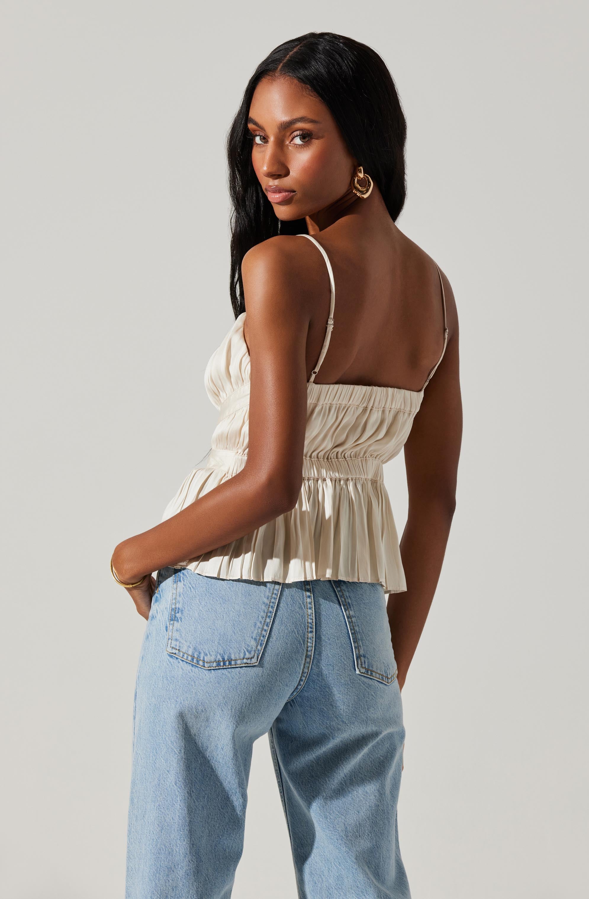 Katie Pleated Top-Aljck