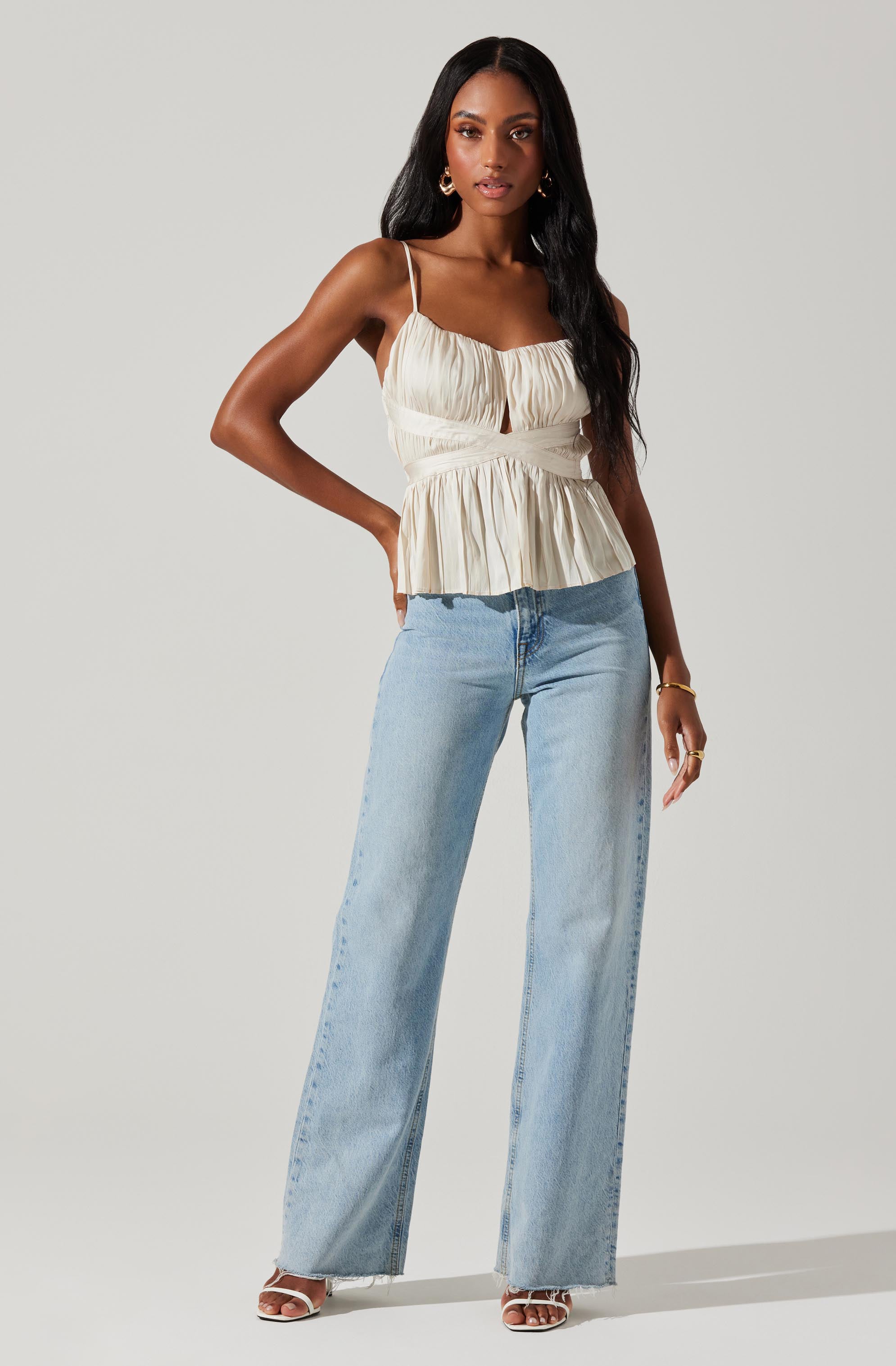 Katie Pleated Top-Aljck