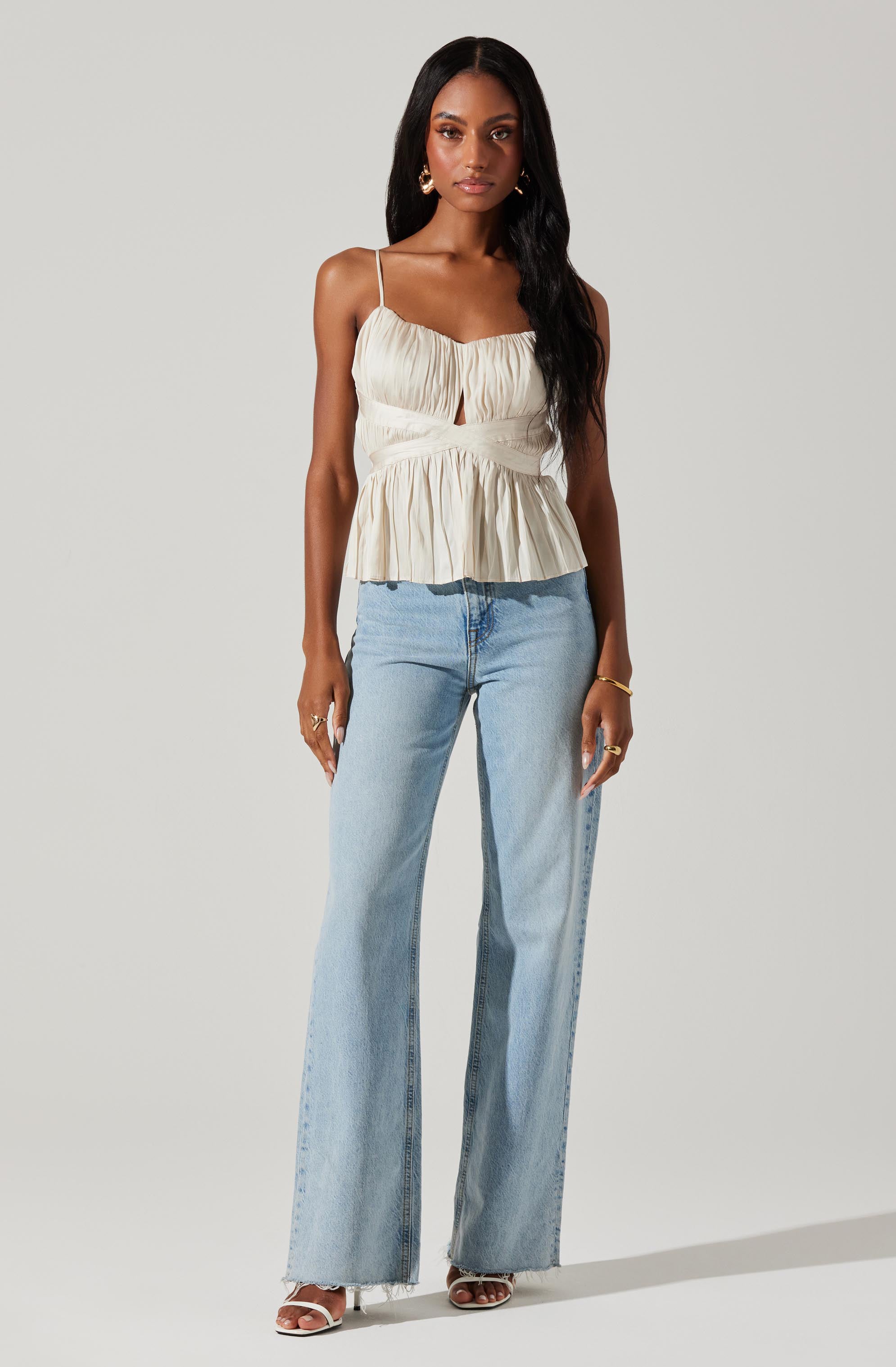 Katie Pleated Top-Aljck