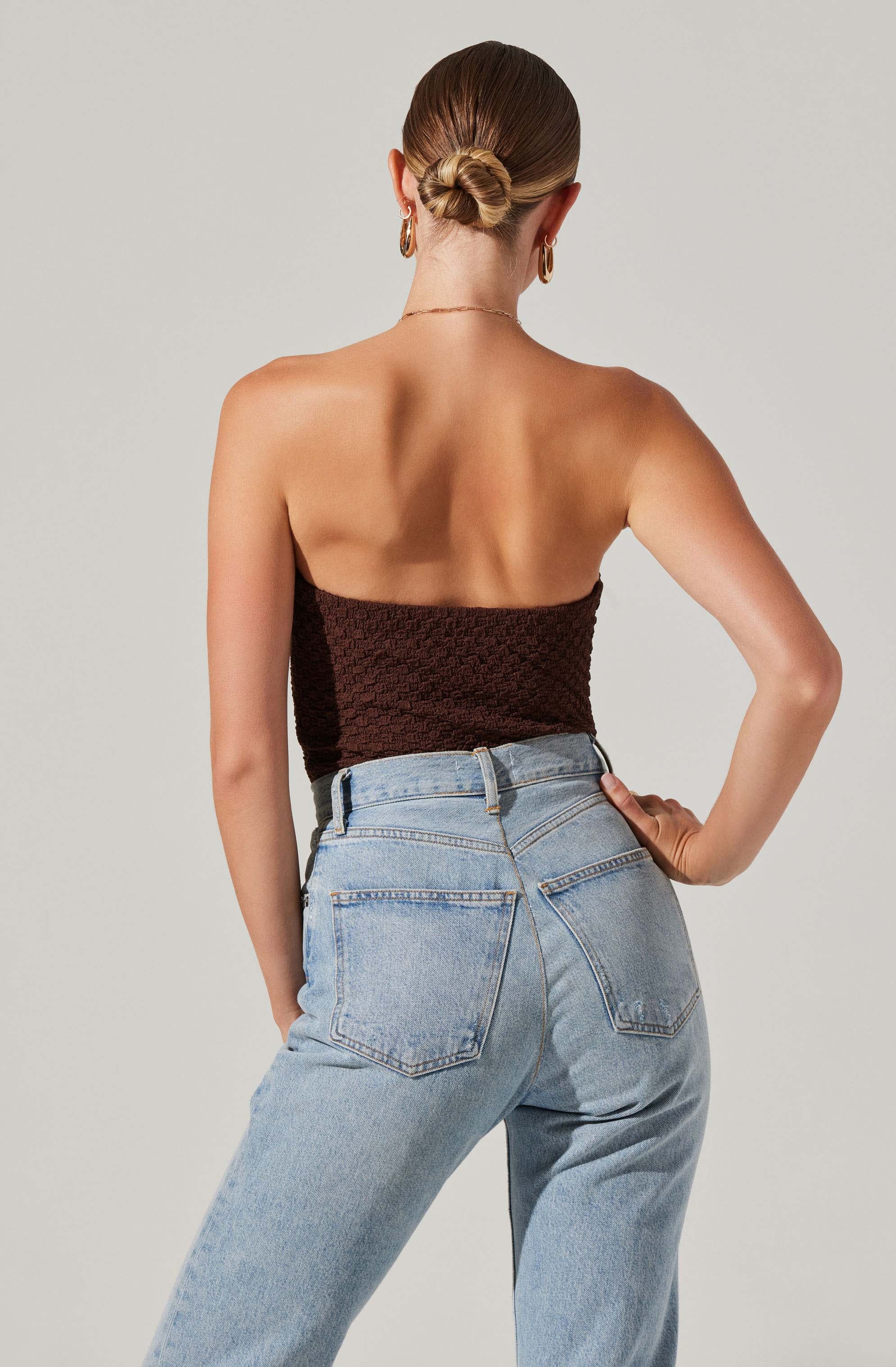 Kenya Textured Strapless Top-Aljck