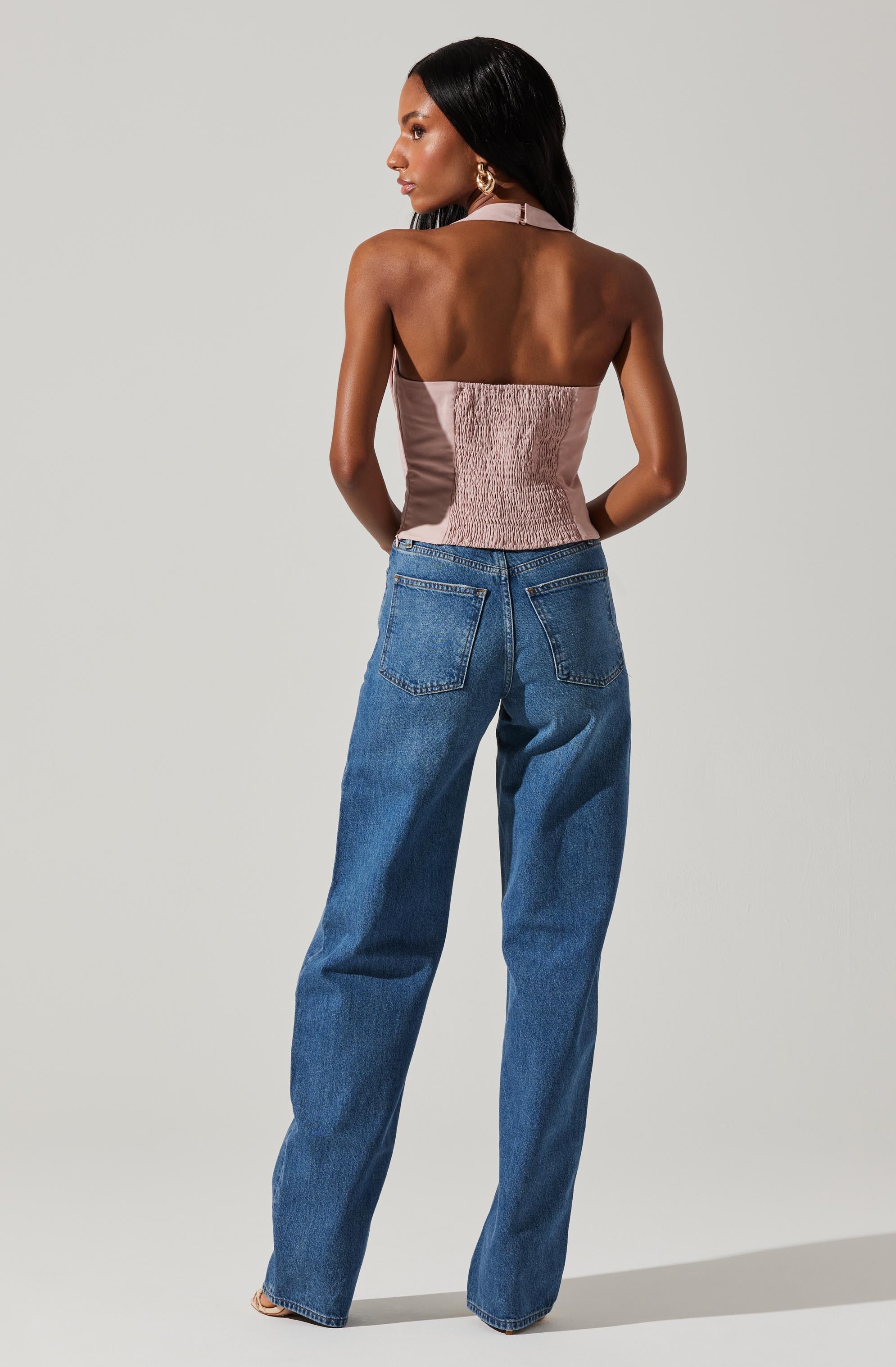 Sunna Halter Neck Top-Aljck