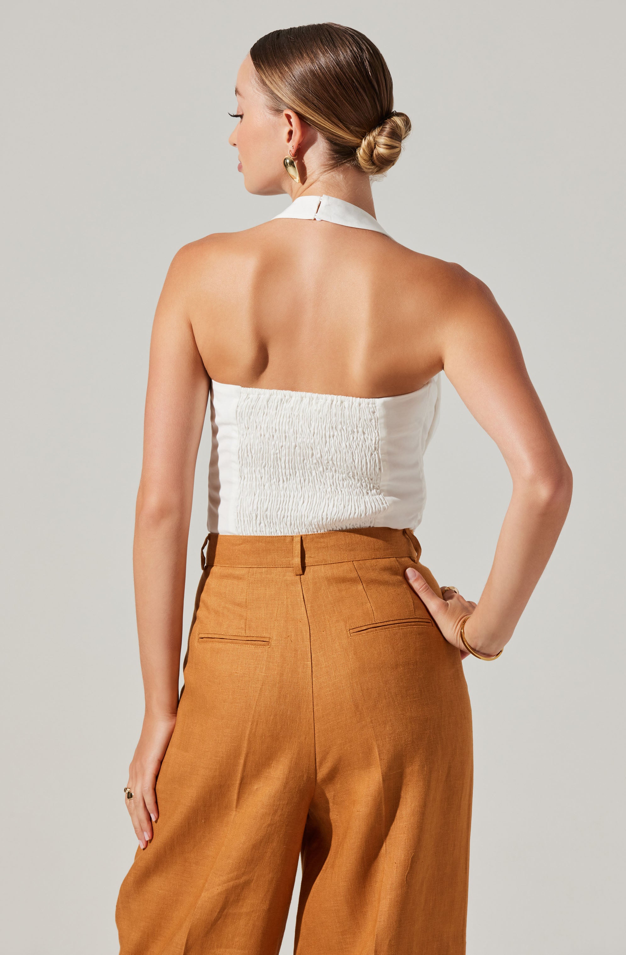 Sunna Halter Neck Top-Aljck