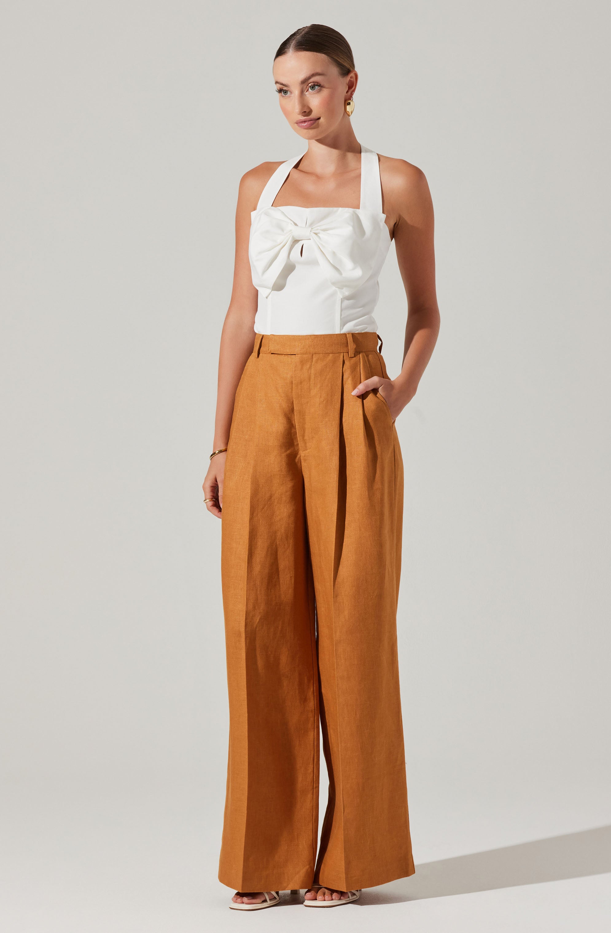 Sunna Halter Neck Top-Aljck