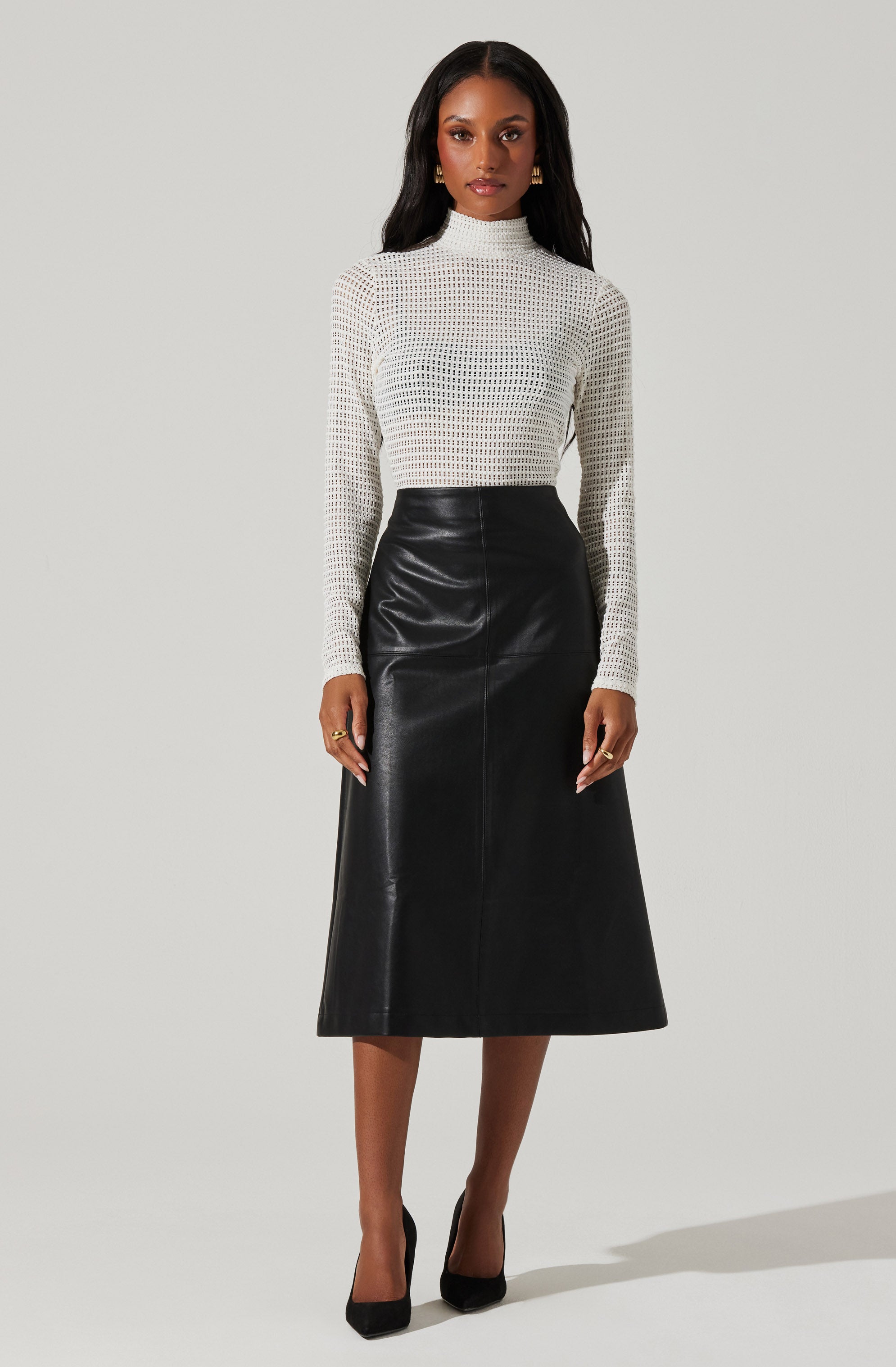 Lida Open Knit Top-Aljck