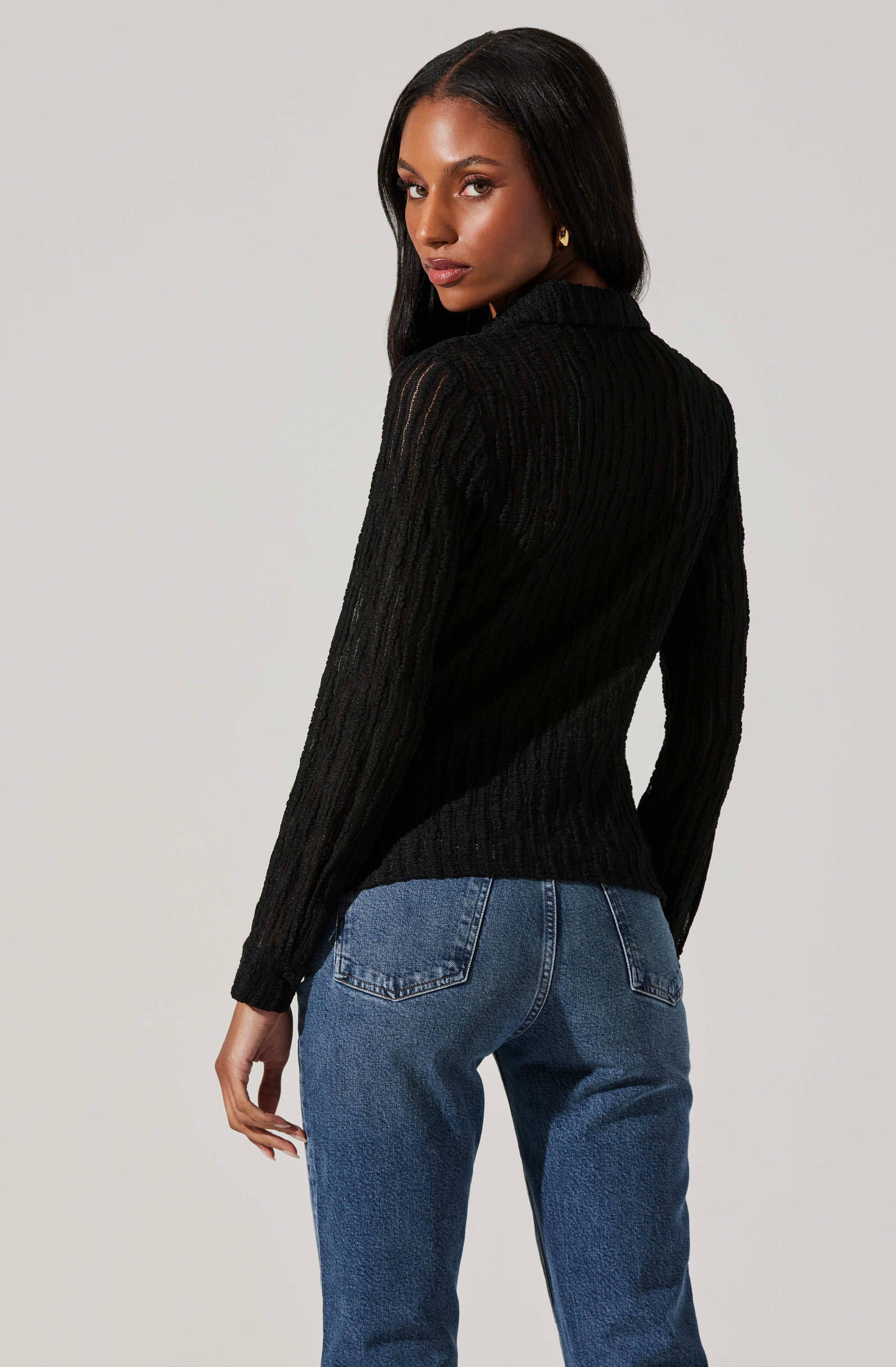 Iryna Sheer Textured Top-Aljck