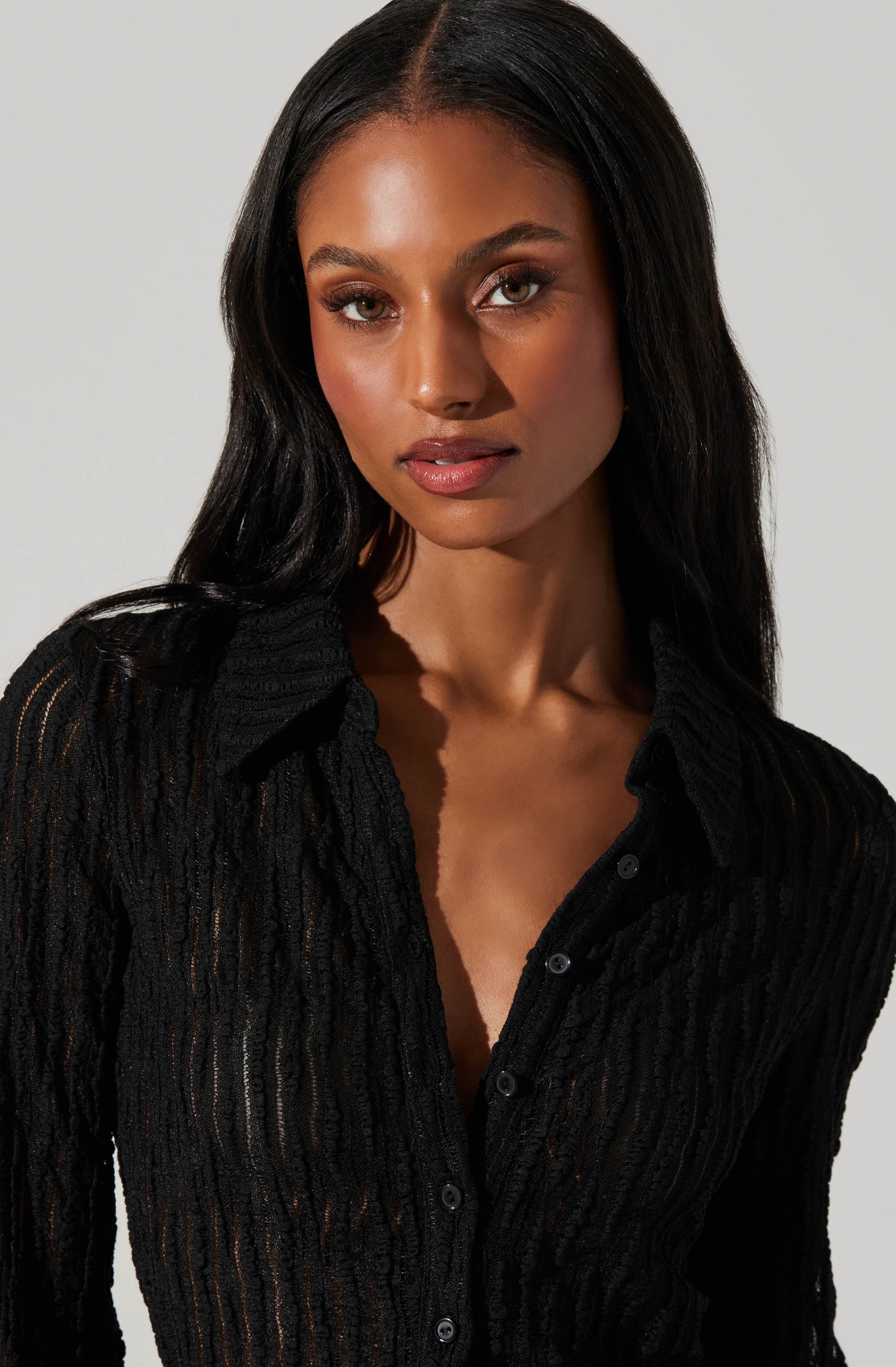 Iryna Sheer Textured Top-Aljck