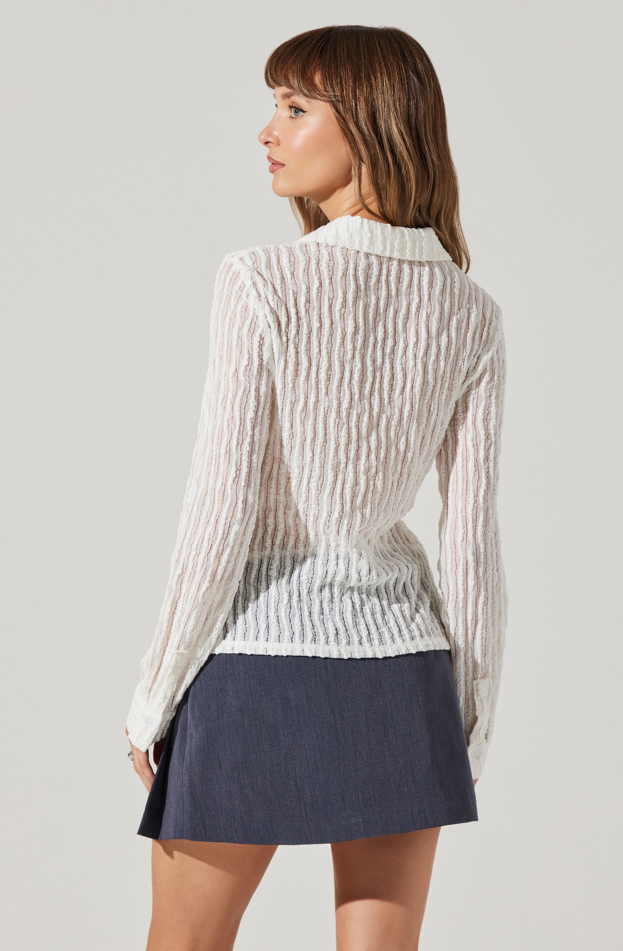 Iryna Sheer Textured Top-Aljck