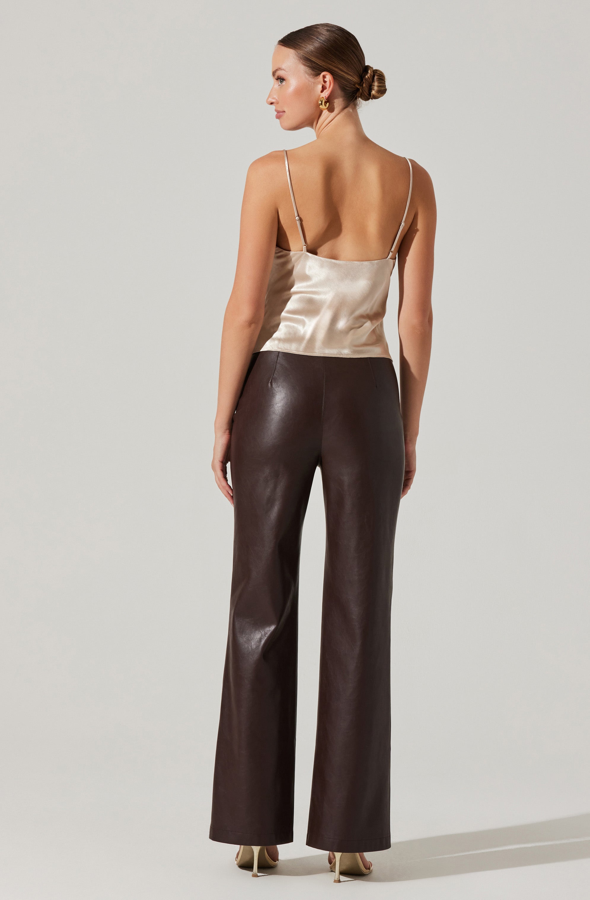 Alithea Draped Satin Top-Aljck