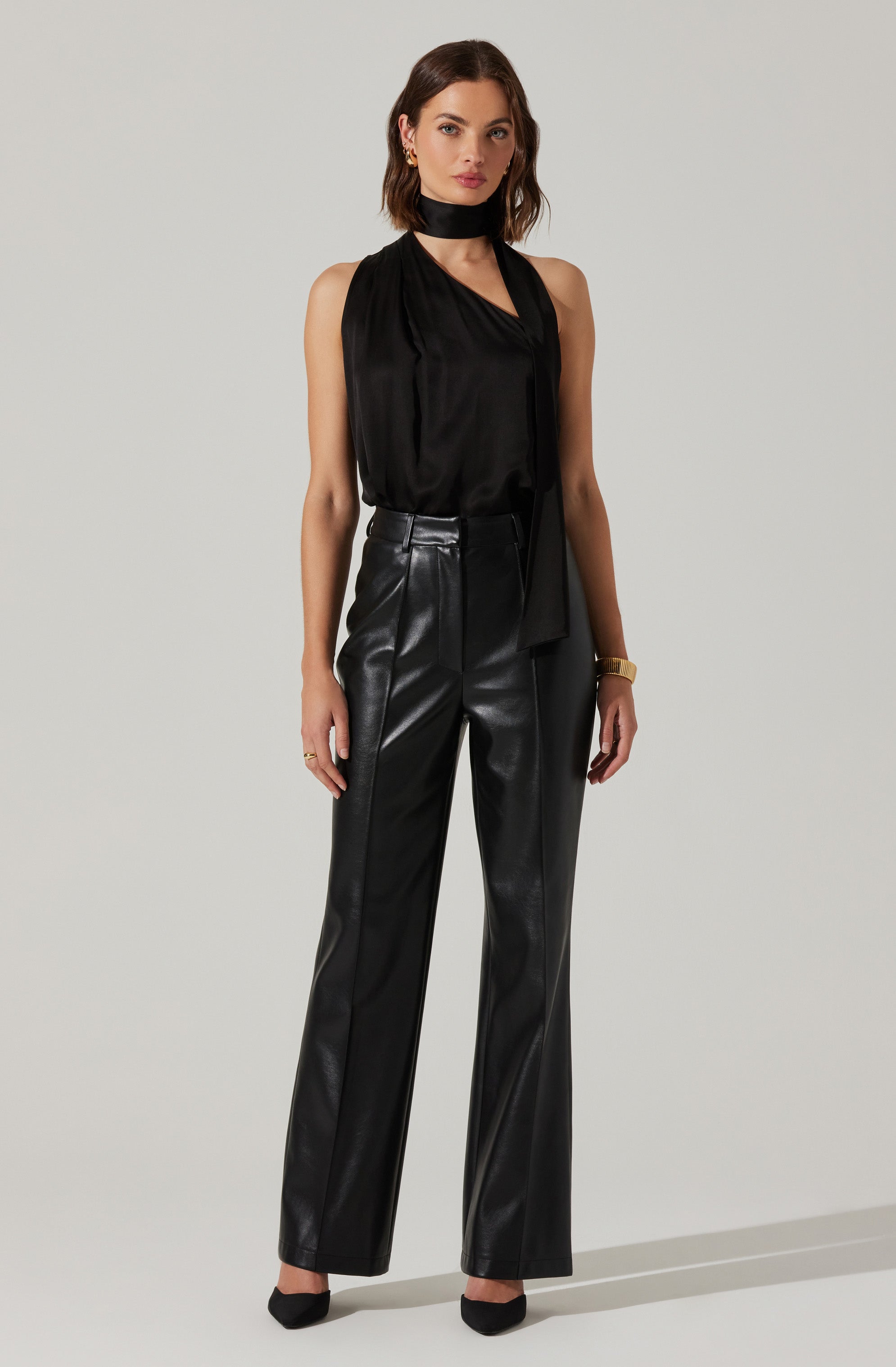 Partia Scarf Detail Asymmetric Top-Aljck