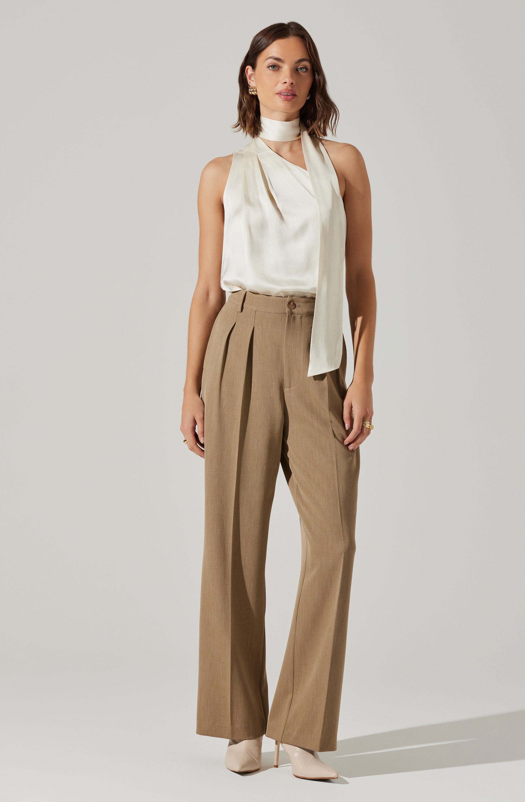 Partia Scarf Detail Asymmetric Top-Aljck