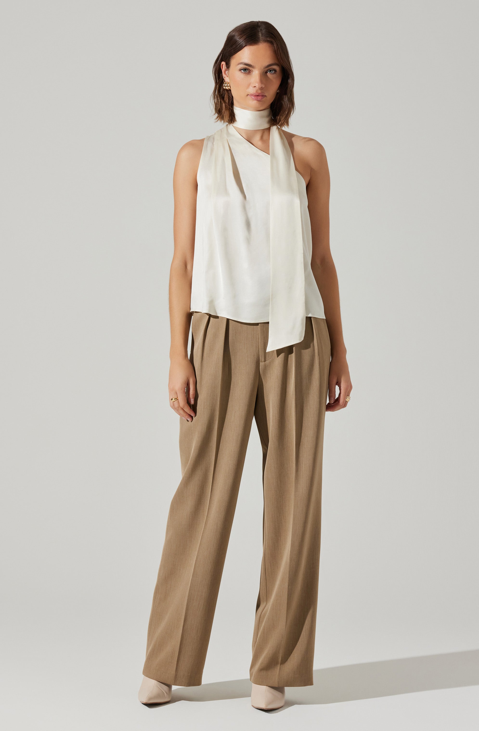 Partia Scarf Detail Asymmetric Top-Aljck