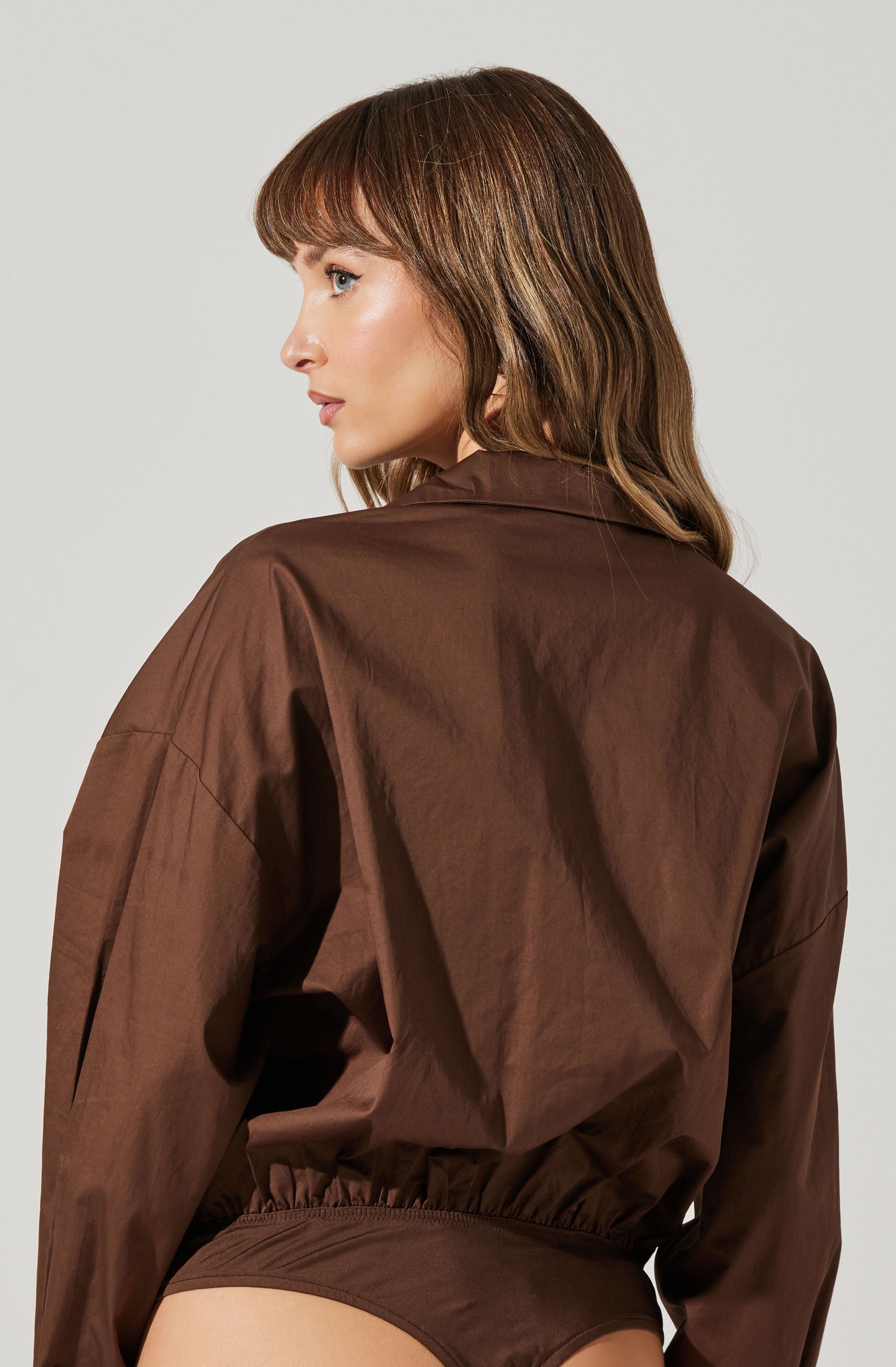 Sahana Button-Up Shirt Bodysuit-Aljck