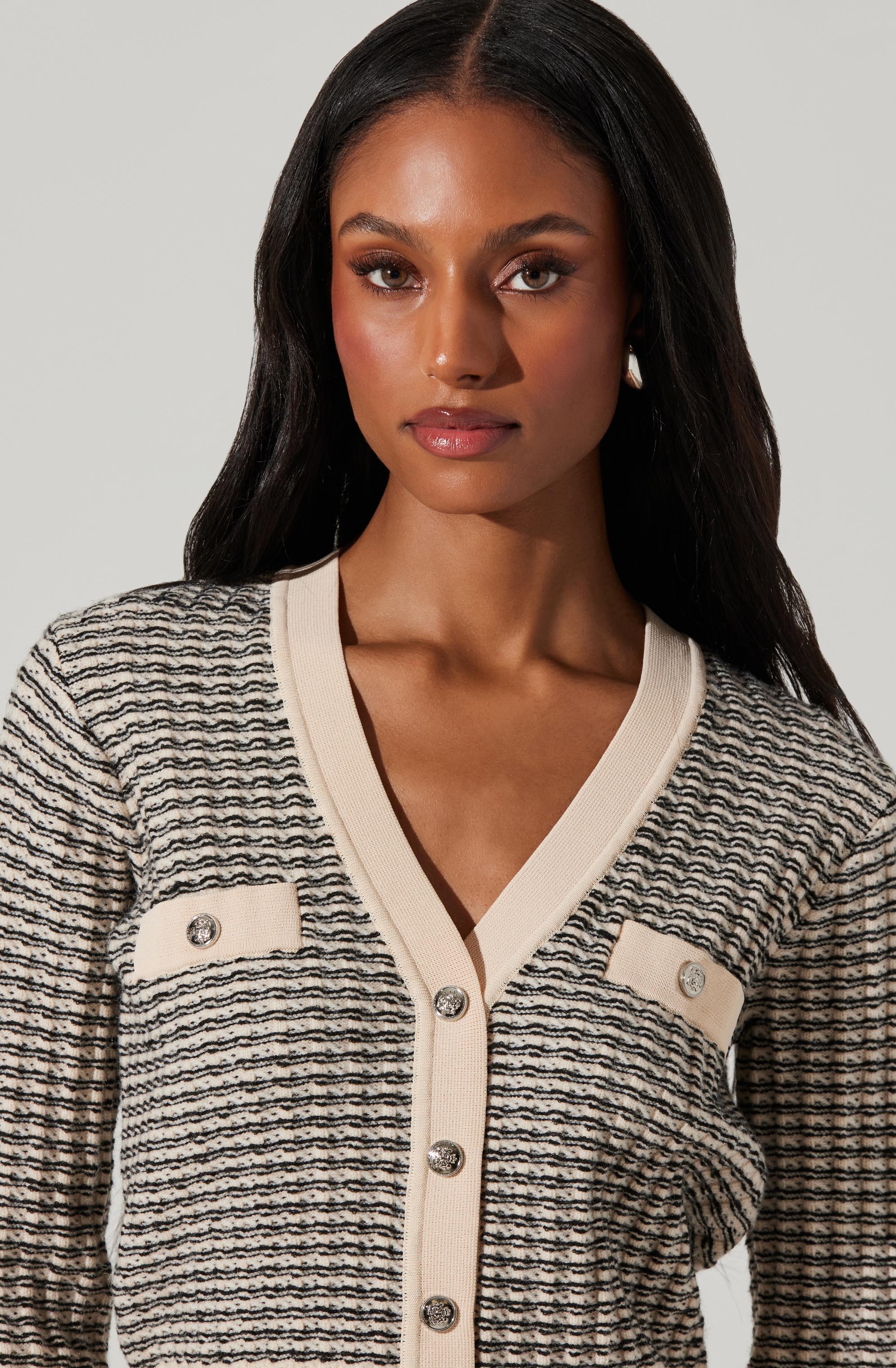 Ellory Striped Cardigan-Aljck