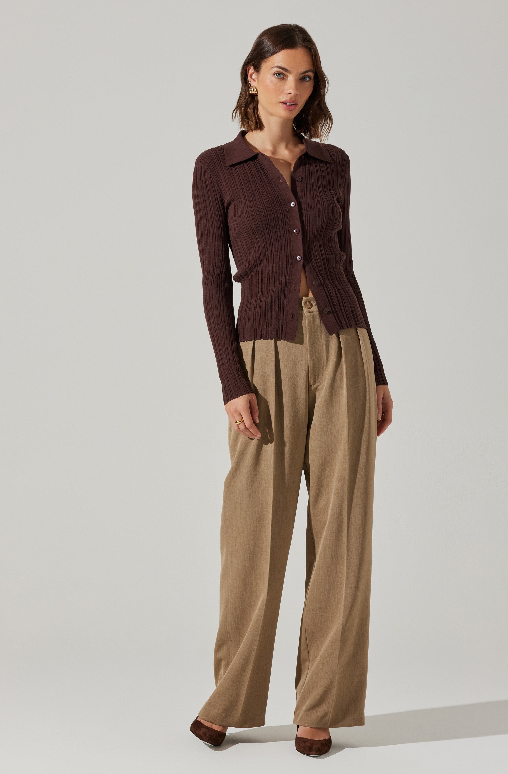 Eliot Collared Button-Up Sweater-Aljck