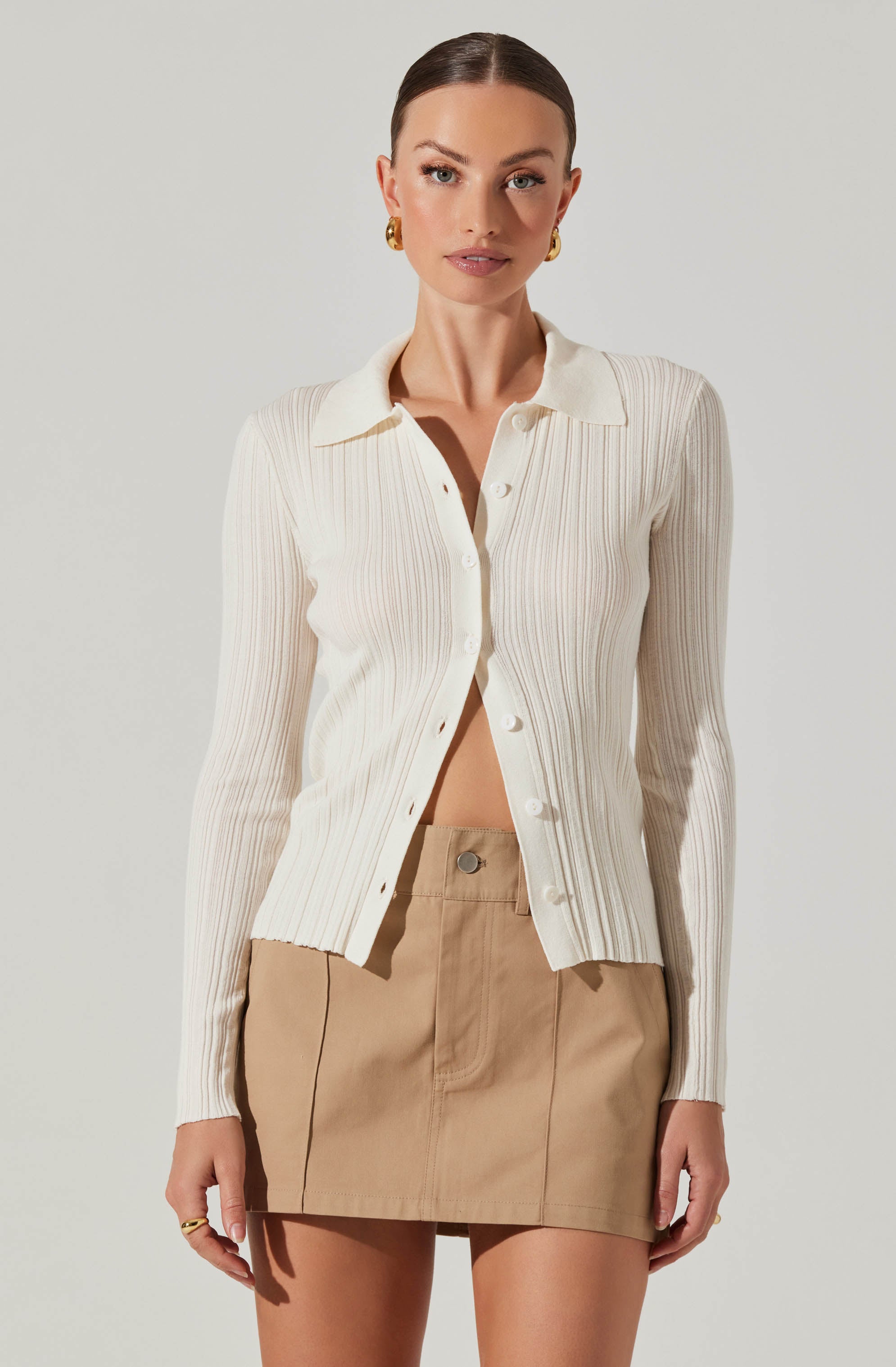 Eliot Collared Button-Up Sweater-Aljck