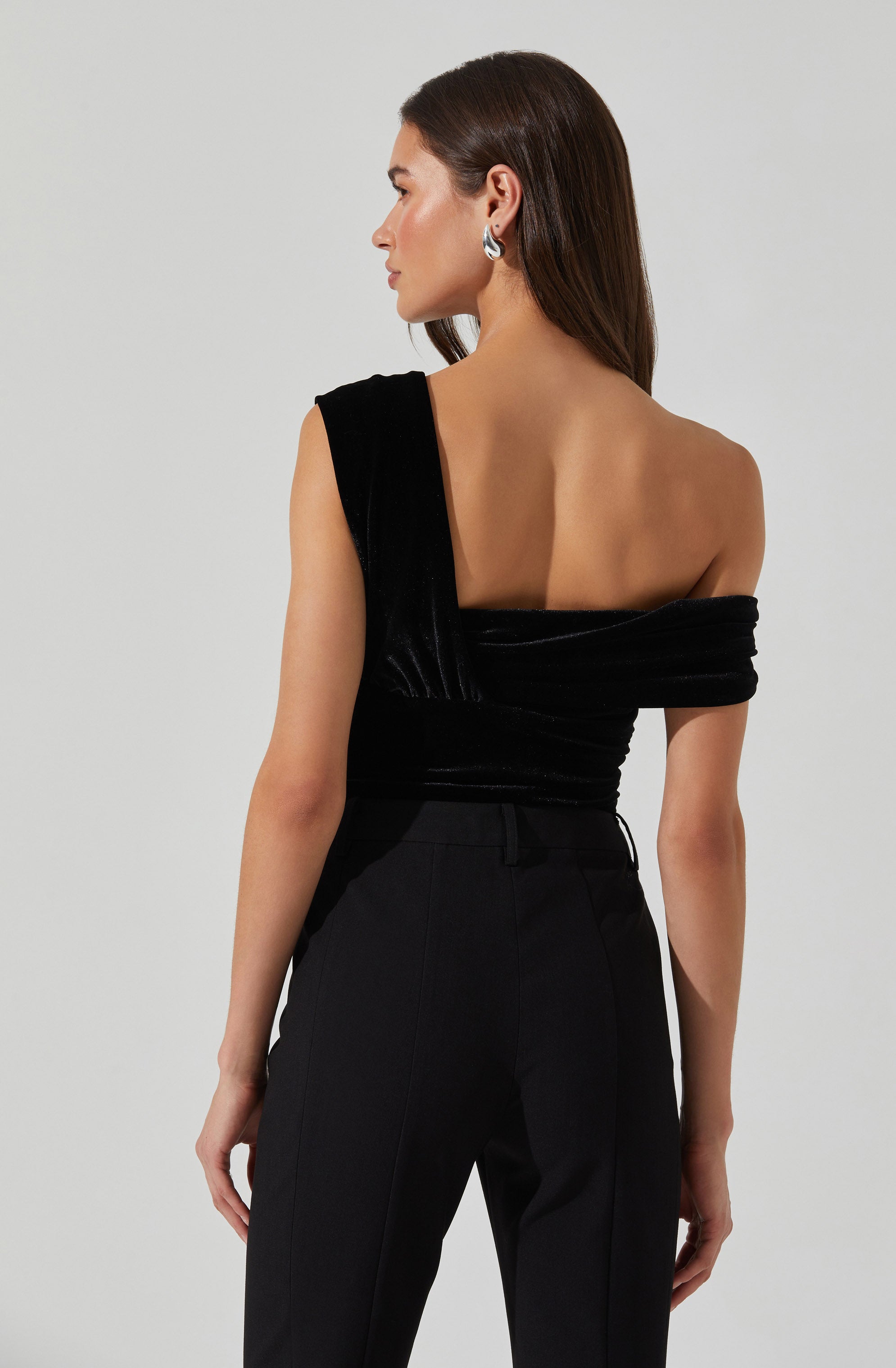 Nera Velvet Off Shoulder Bodysuit-Aljck