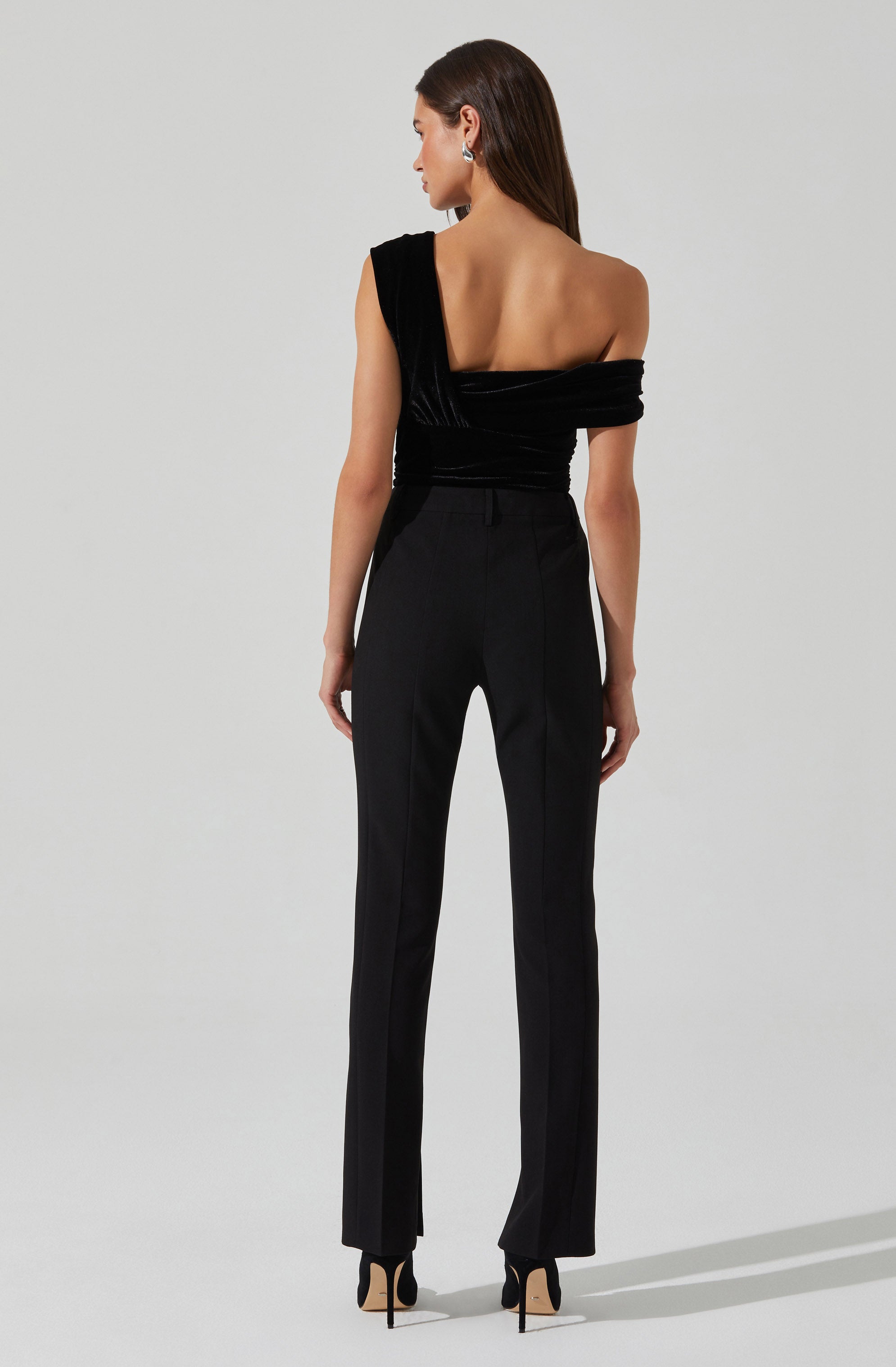 Nera Velvet Off Shoulder Bodysuit-Aljck