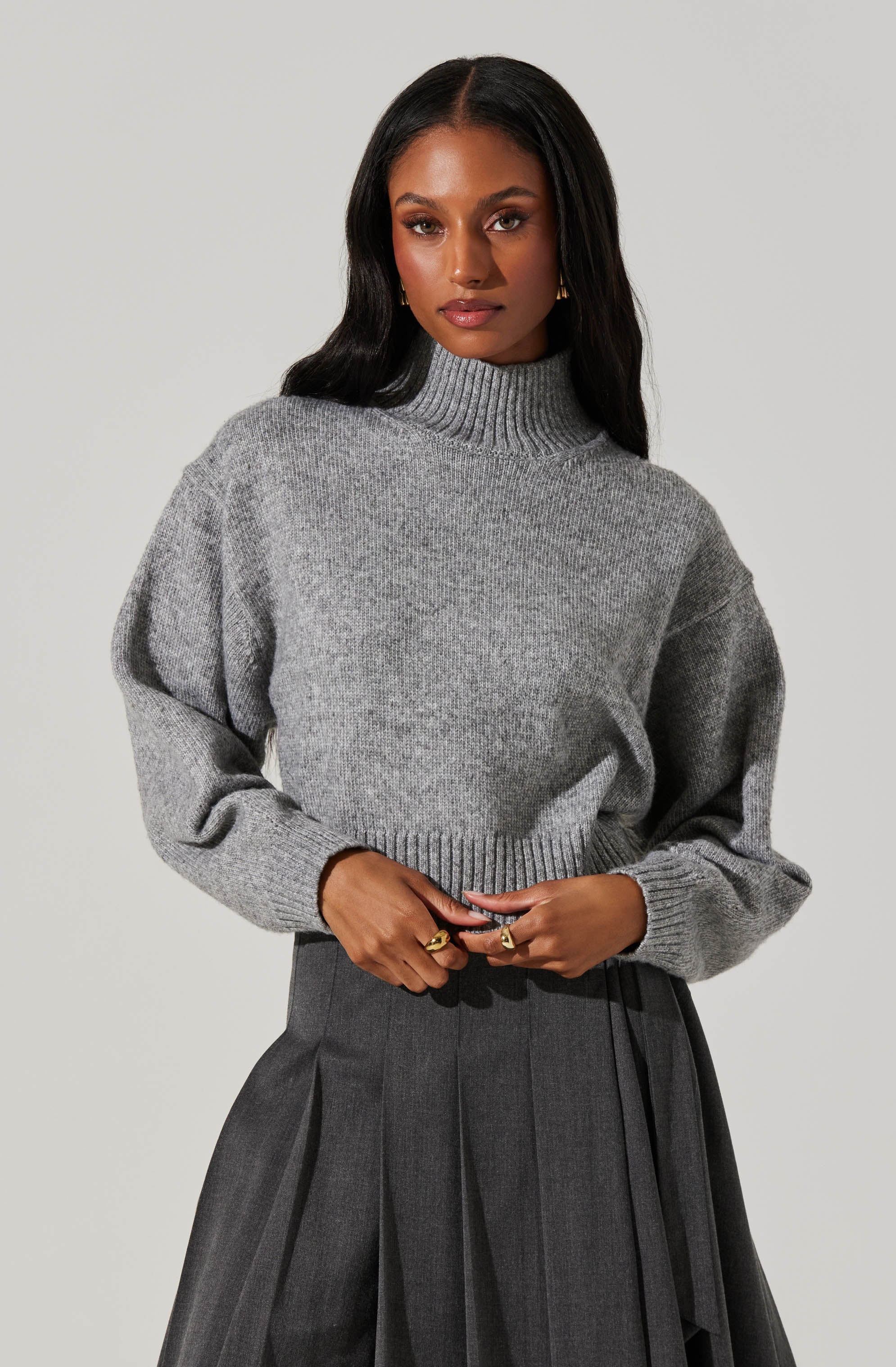Fiala Mock Neck Sweater-Aljck